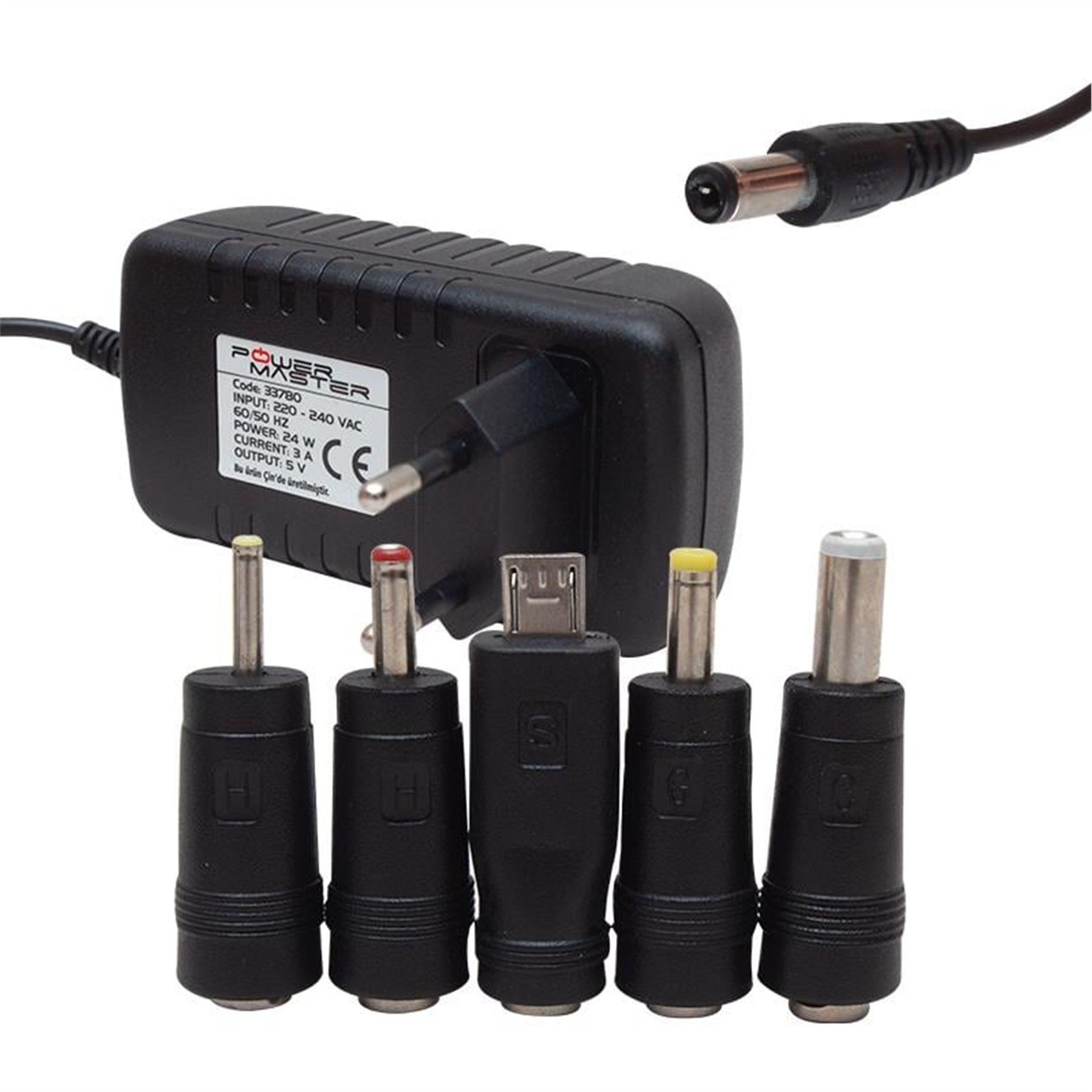 Powermaster Powermaster PM-33780 5 Volt - 3 Amper - 15 Watt Çok Uçlu Universal Adaptör - Adaptörler