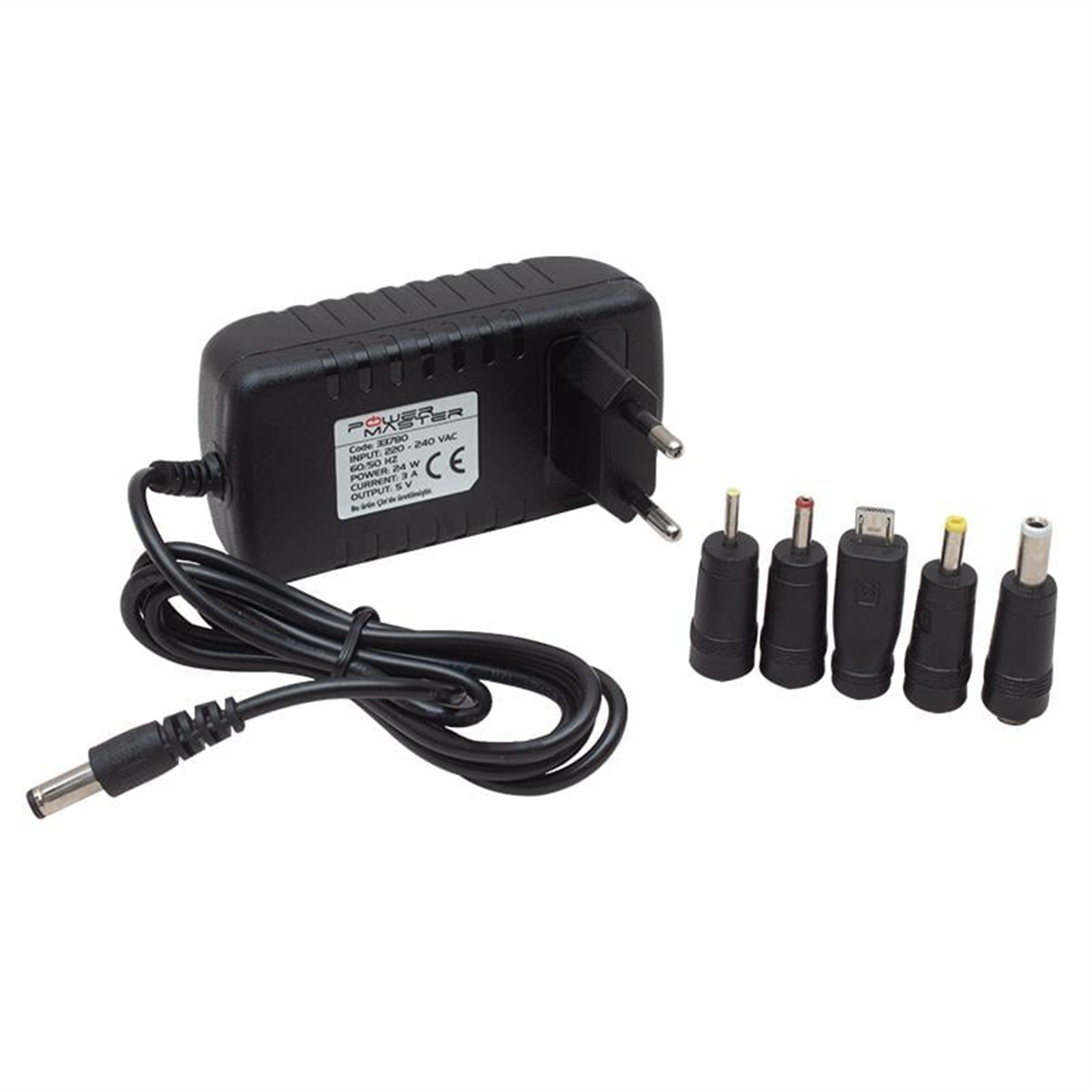 Powermaster Powermaster PM-33780 5 Volt - 3 Amper - 15 Watt Çok Uçlu Universal Adaptör - Adaptörler