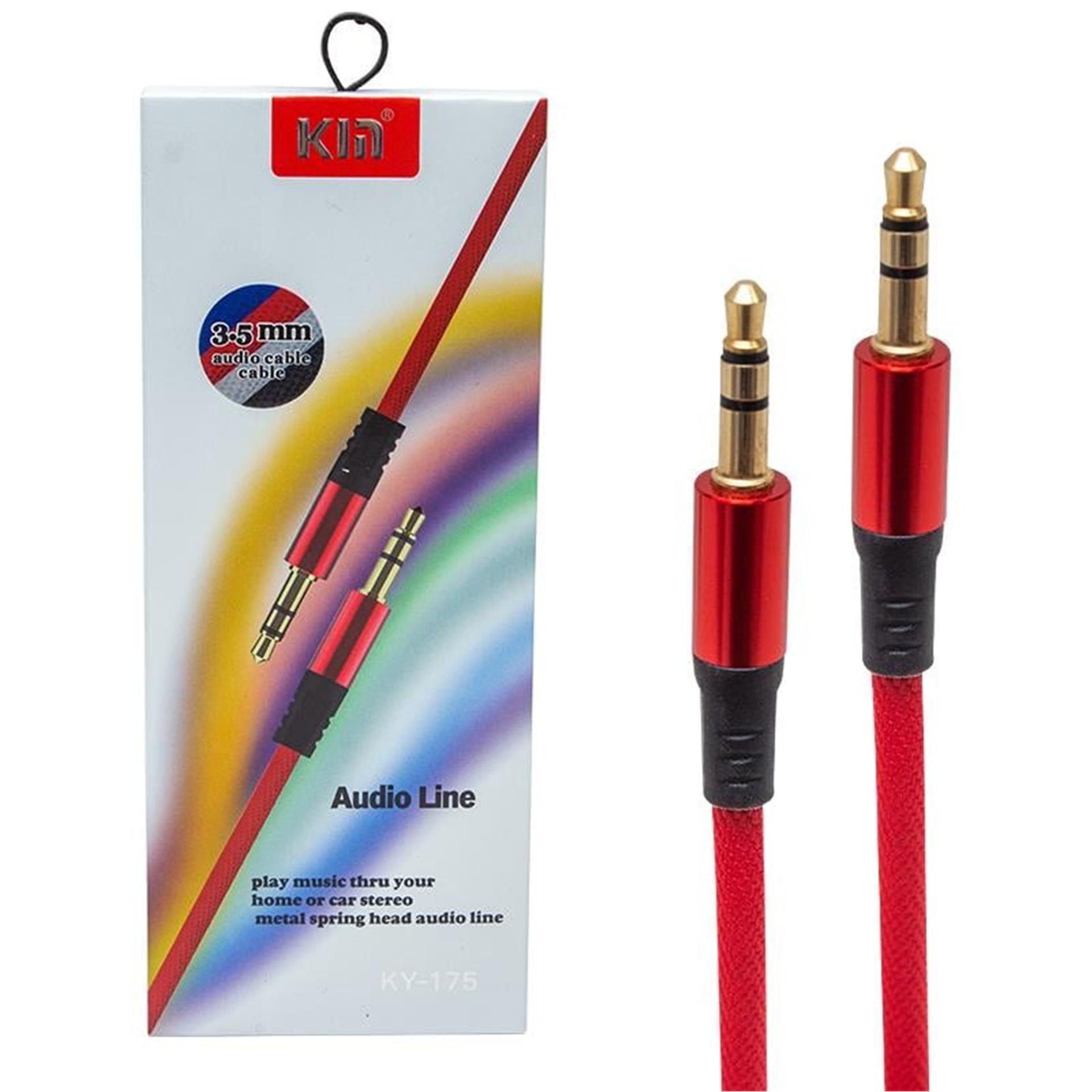 Powermaster Powermaster Pm-3777 3.5 Mm Erkek/Erkek Kırmızı Stereo Aux Kablo - AUX Kablolar