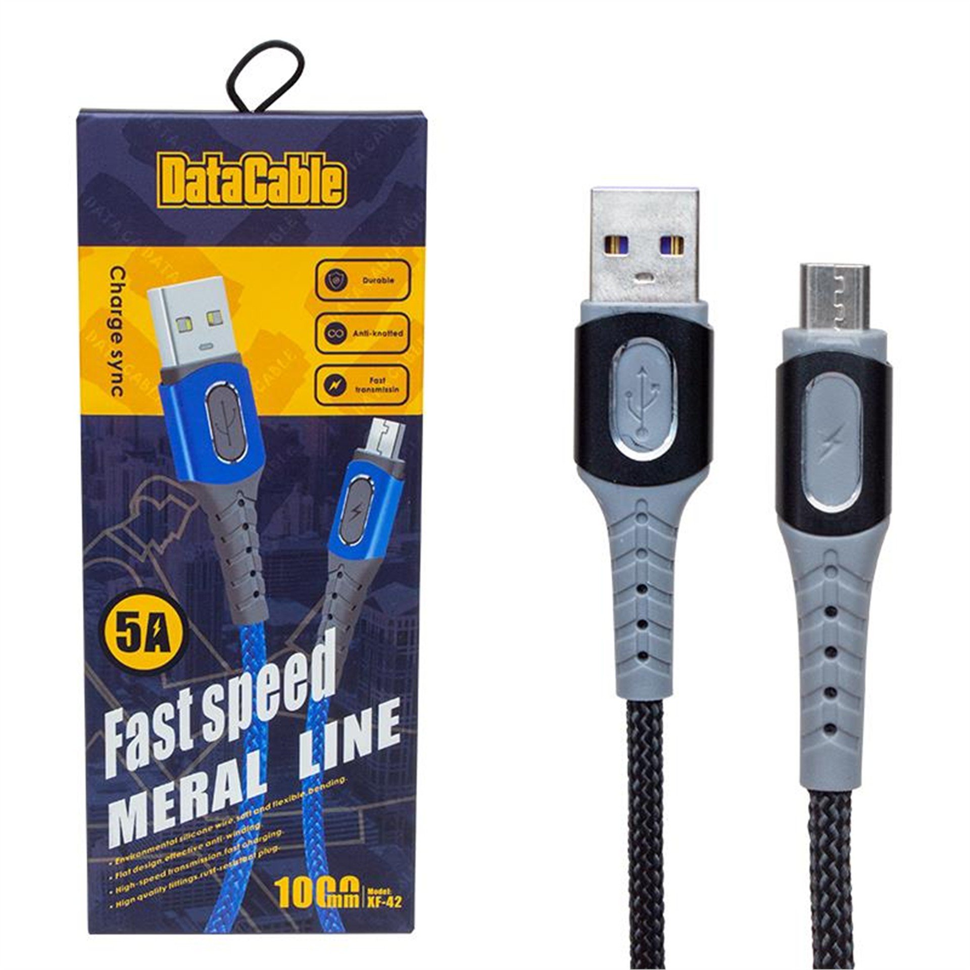 Powermaster Powermaster PM-3780 Örgülü 5 Amper Micro Usb Hızlı Şarj Data Kablosu - Data-Şarj Kabloları