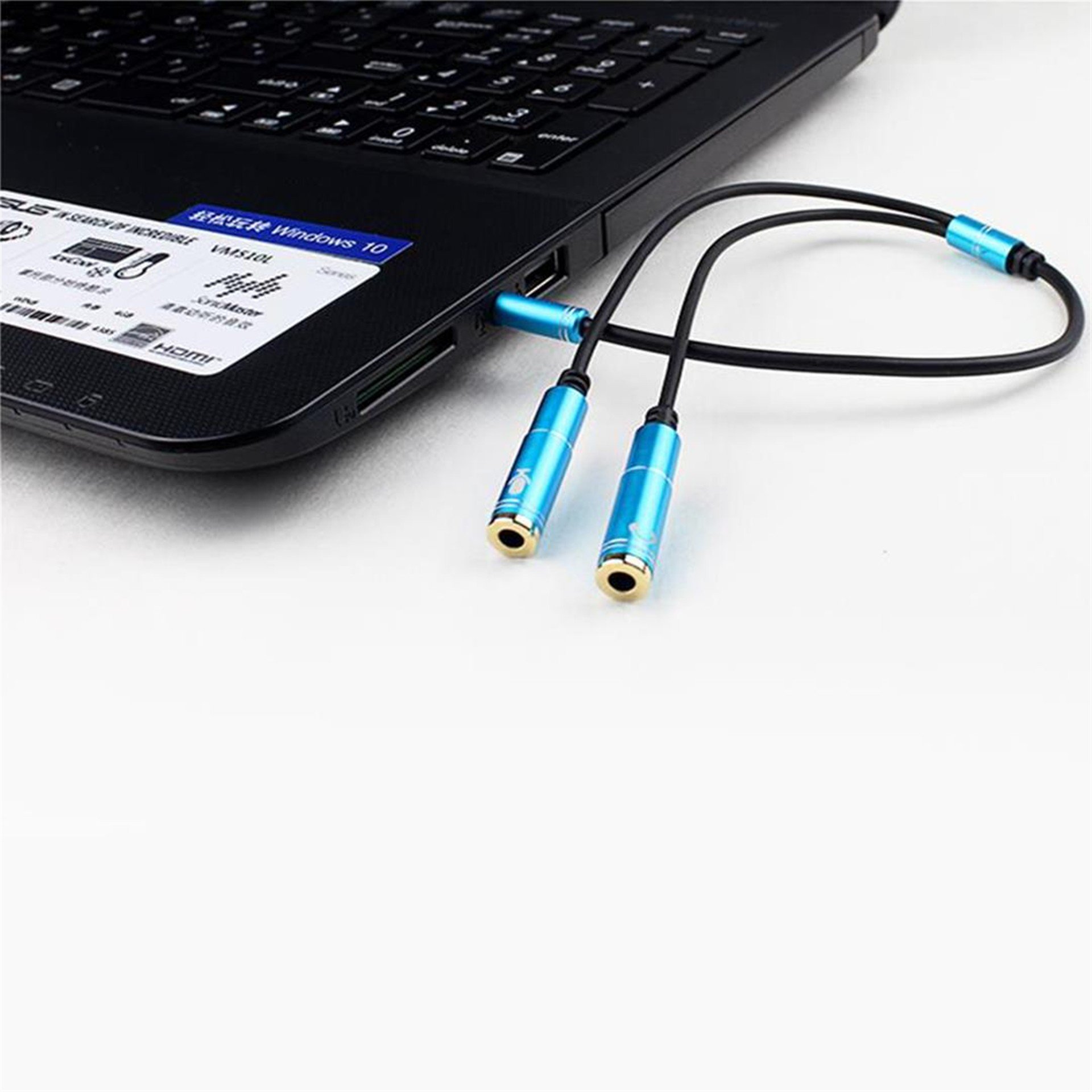 Powermaster Powermaster PM-3839 3.5 Mm Stereo Kulaklık + Hoparlör Çoklayıcı Kablo - AUX Kablolar