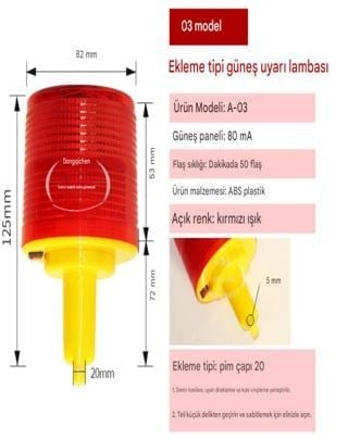 POWERMASTER PM-39273 SOLAR İKAZ LAMBASI