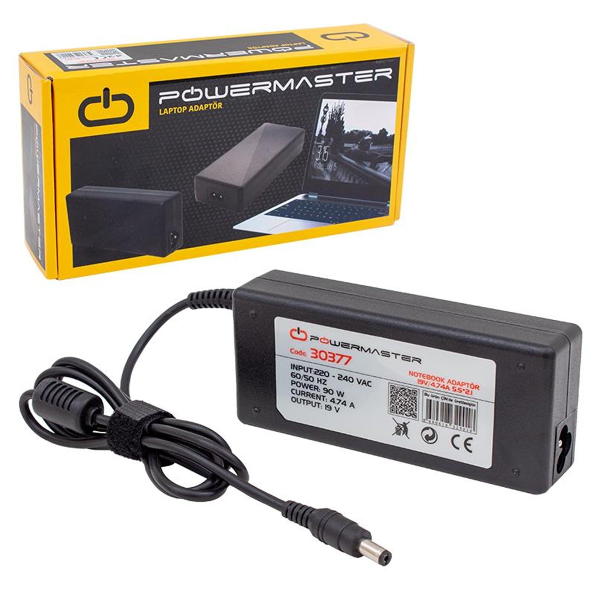 Powermaster Powermaster PM-3938 19.5 Volt - 4.74 Amper 6.5*4.4 Mm Uçlu Adaptör (Sony Notebook - Samsung Led Tv Monitör) - Adaptörler