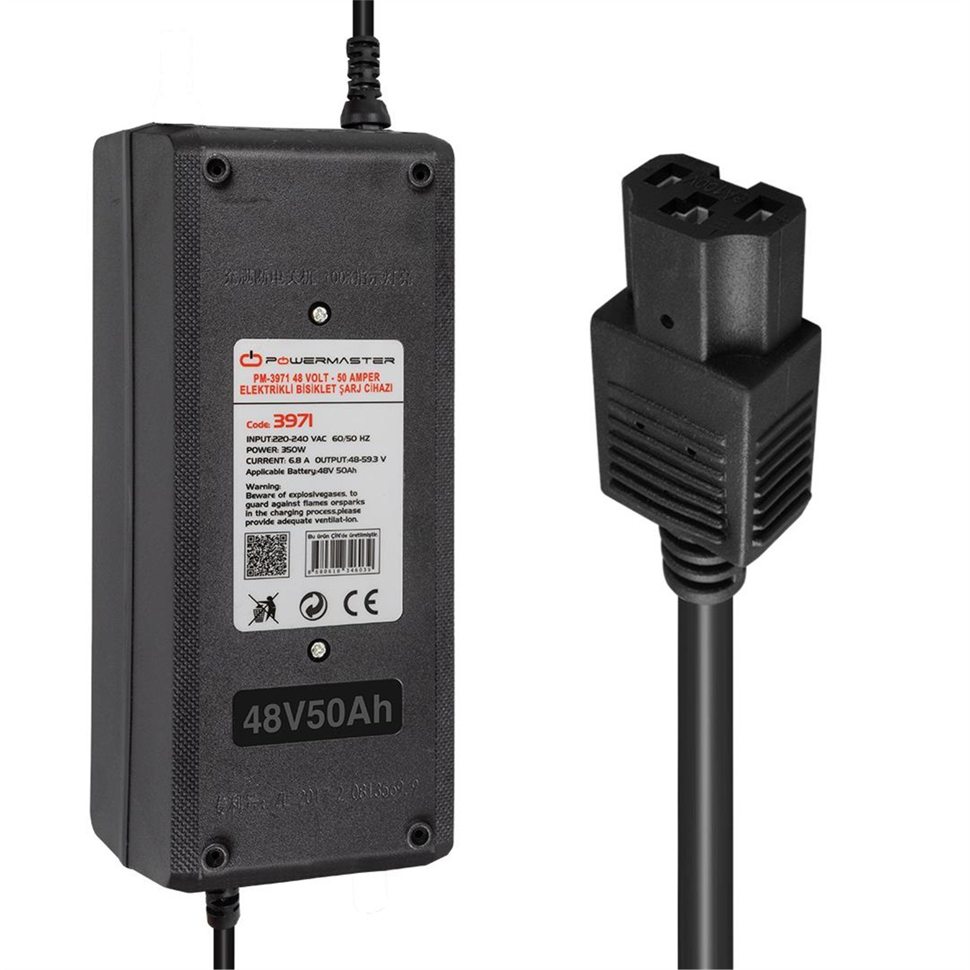 Powermaster Powermaster PM-3971 48 Volt - 50 Amper Elektrikli Bisiklet Şarj Cihazı - Elektrikli Bisiklet Şarj Cihazı