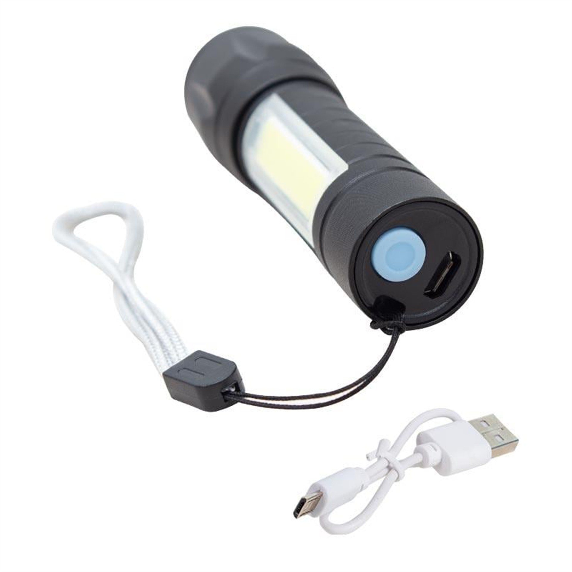 Powermaster Powermaster PM-4525 Metal Flashlight Power Ledli Şarjlı El Feneri - Fener ve Işıldaklar
