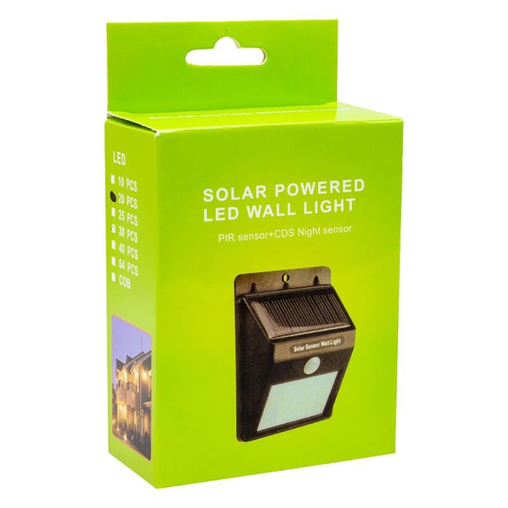 Powermaster Powermaster PM-4528 Solar Sensörlü Duvar Tipi 20 Ledli Beyaz Led Aplik - Ledli Lambalar