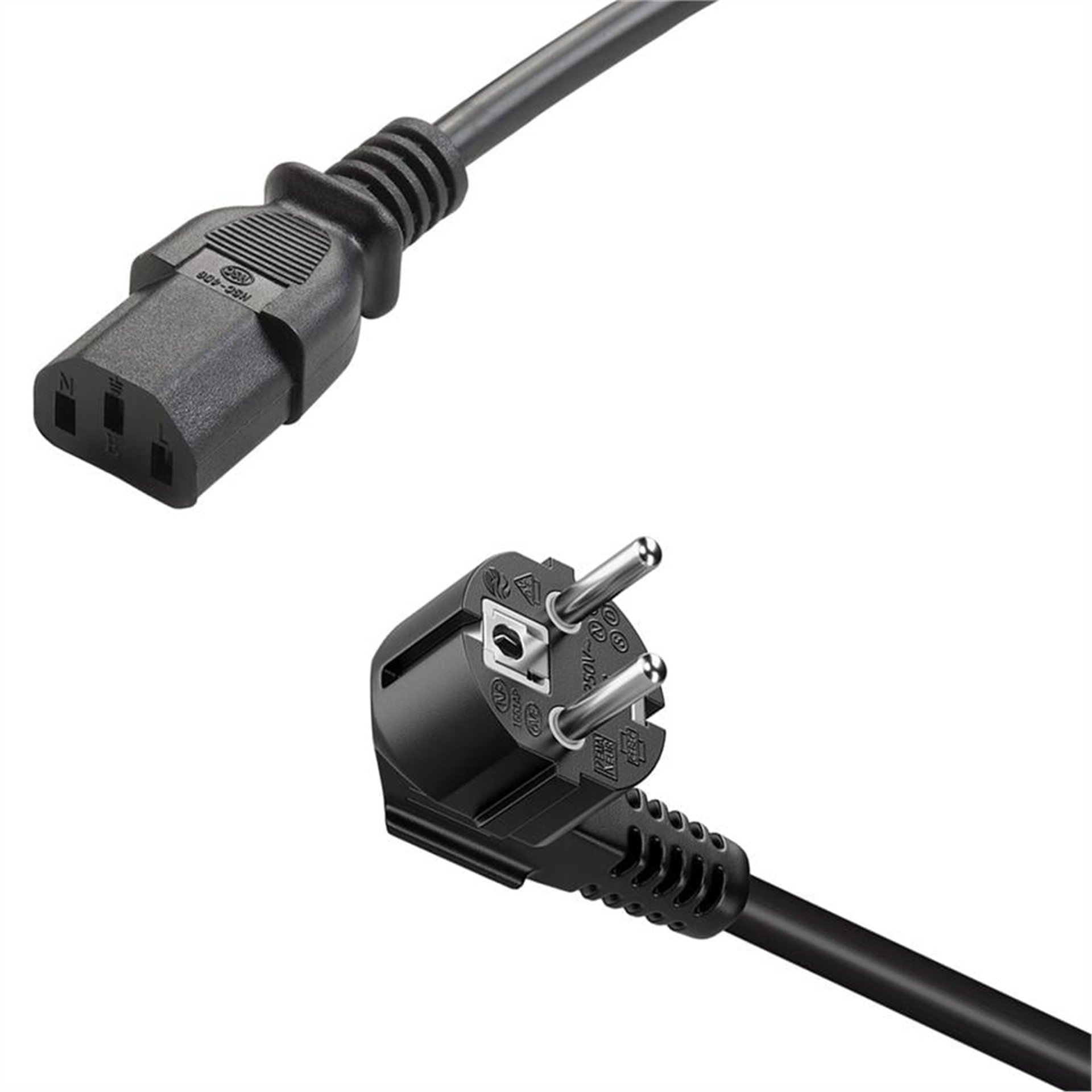 Powermaster PowerMaster PM-568 1.5 Metre PC Power Güç Kablosu 3x1mm² IEC-60320 C13 (Dişi) - Schuko/Tip F (Erkek) Fiş Uçlu - Power Güç Kabloları