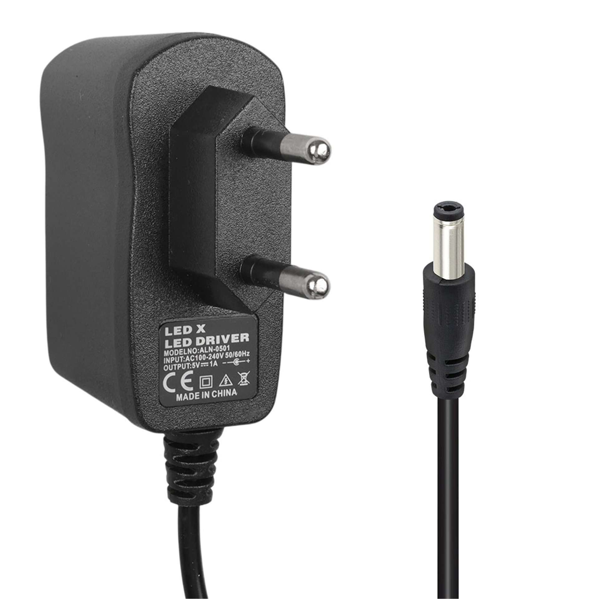 Powermaster Powermaster PM-5737 5 Volt - 1 Amper 3.5*1.35 Mm Uçlu Plastik Kasa Priz Tipi Adaptör - Adaptörler