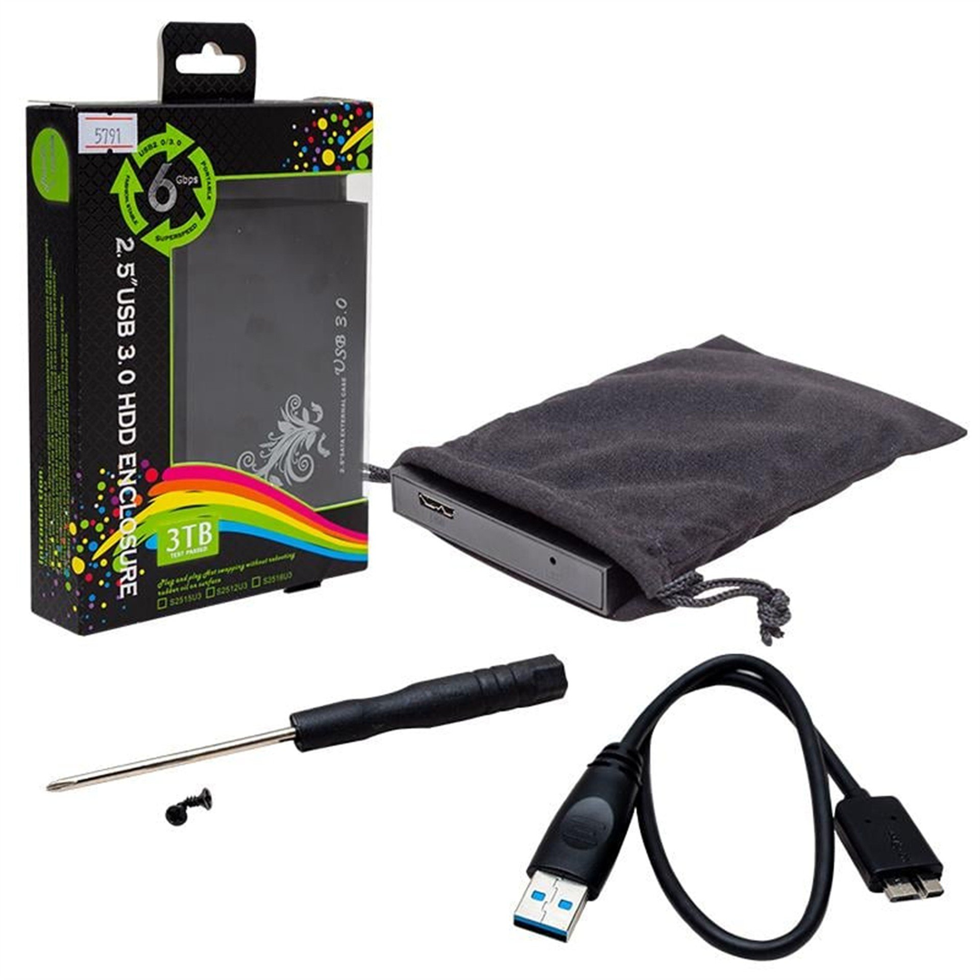 Powermaster Powermaster PM-5791 Harici 2.5'' USB 3.0 Sata Harddisk Kutusu - Harddisk Kutusu