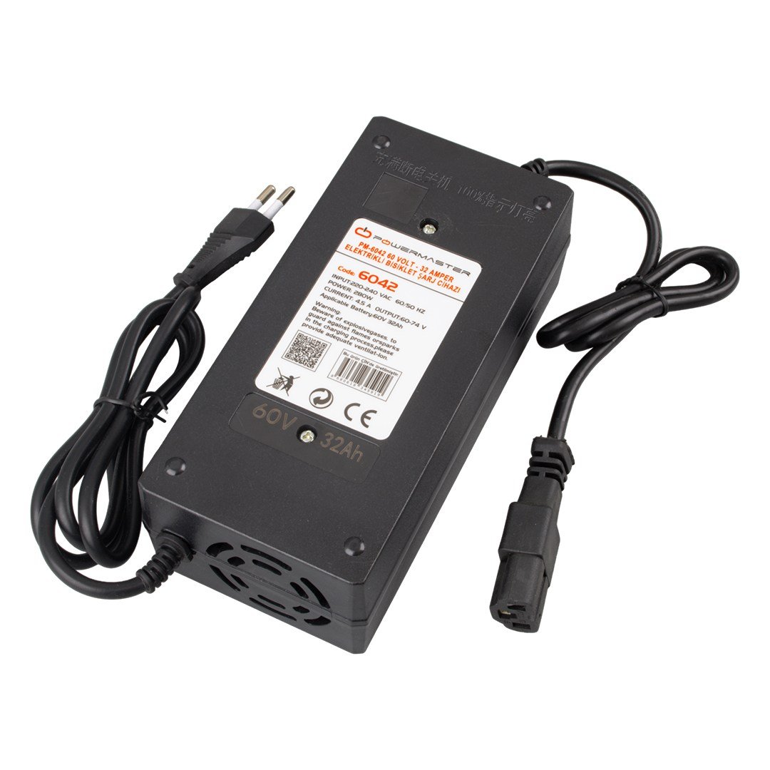 POWERMASTER PM-6042 60 VOLT - 32 AMPER ELEKTRİKLİ BİSİKLET ŞARJ CİHAZI