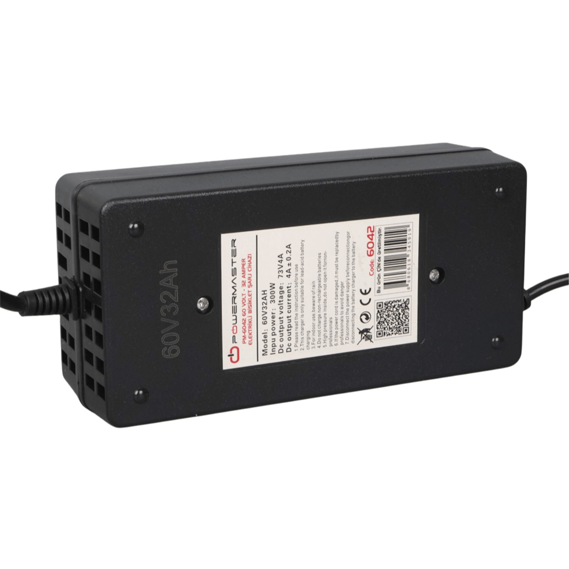Powermaster Powermaster PM-6042 60 Volt - 32 Amper Elektrikli Bisiklet Şarj Cihazı - Elektrikli Bisiklet Şarj Cihazı