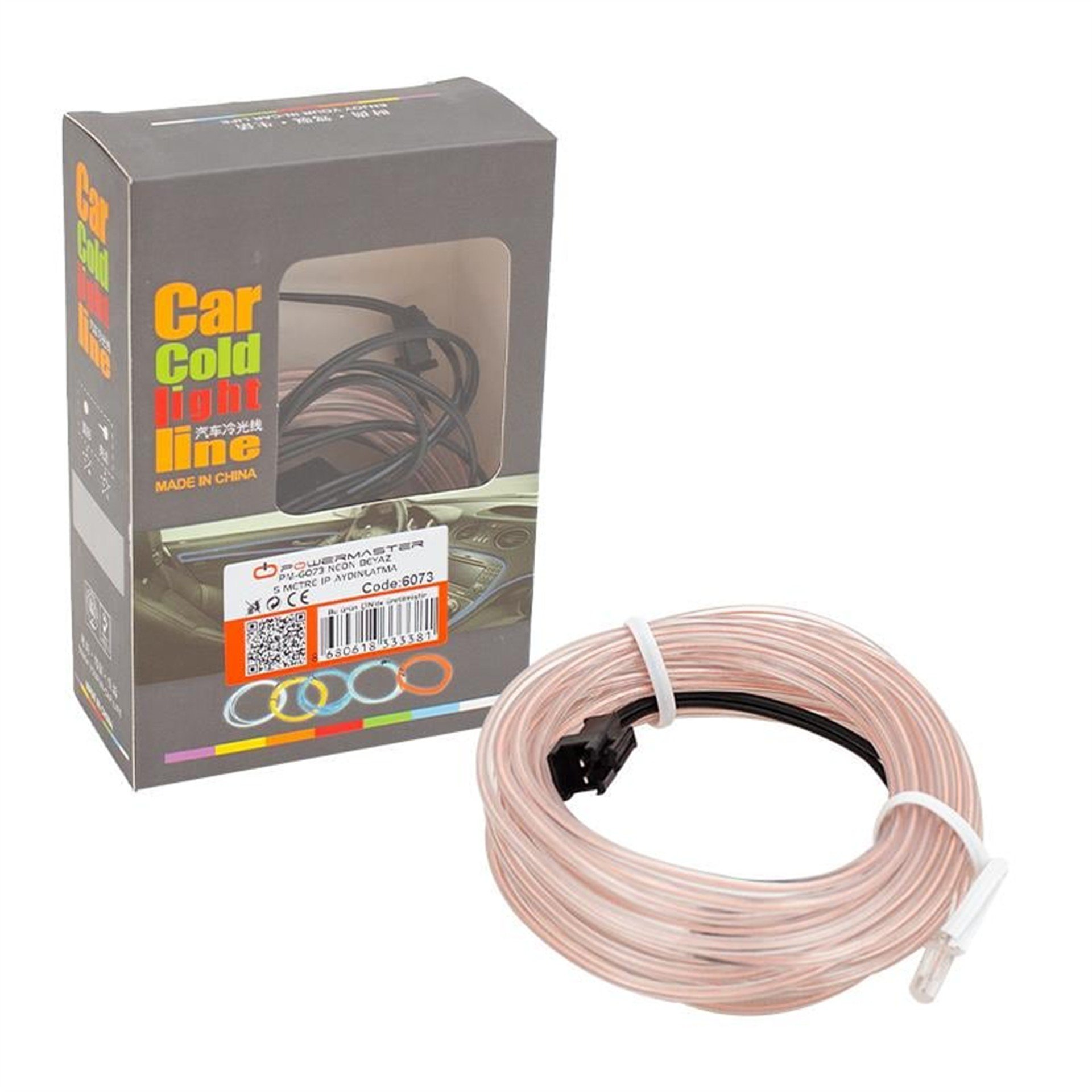 Powermaster Powermaster PM-6073 5 Metre 5 Volt USB Adaptörlü Neon Beyaz İp Aydınlatma - Neon Şerit Led