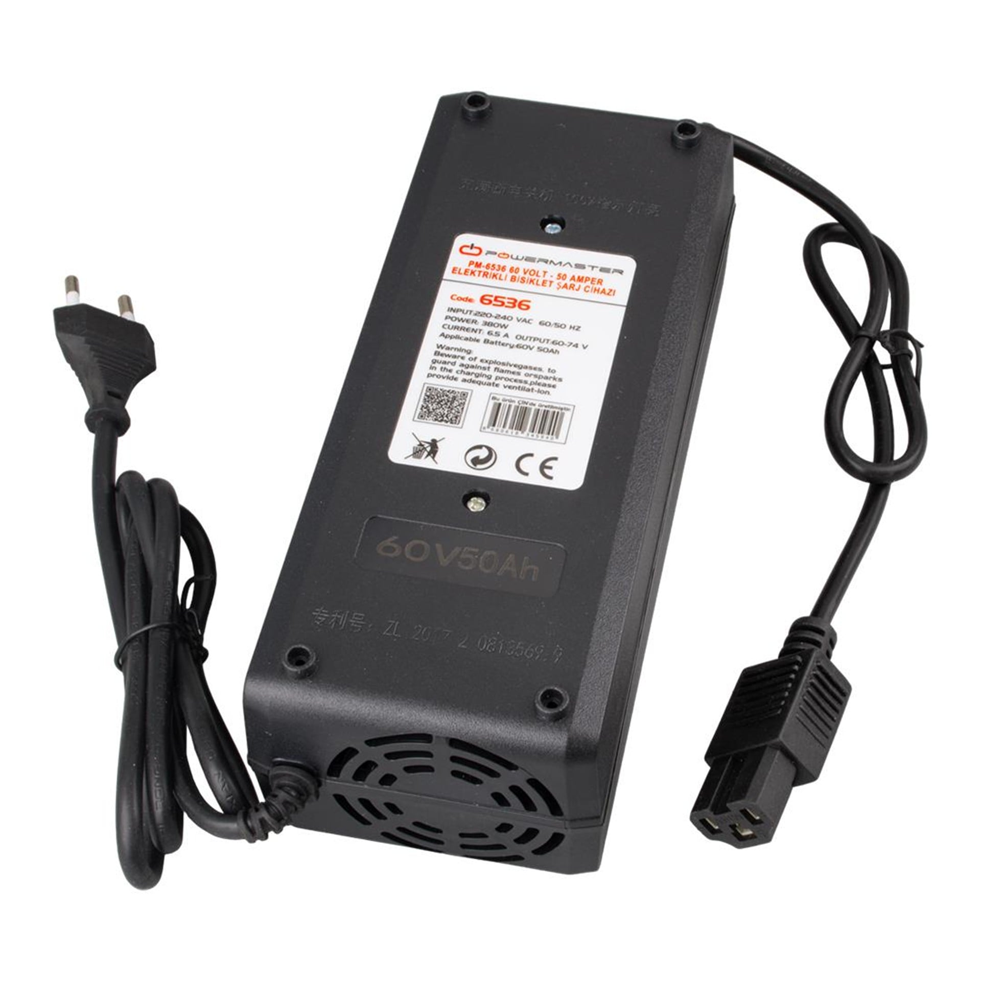 Powermaster Powermaster PM-6536 60 Volt - 50 Amper Elektrikli Bisiklet Şarj Cihazı - Elektrikli Bisiklet Şarj Cihazı