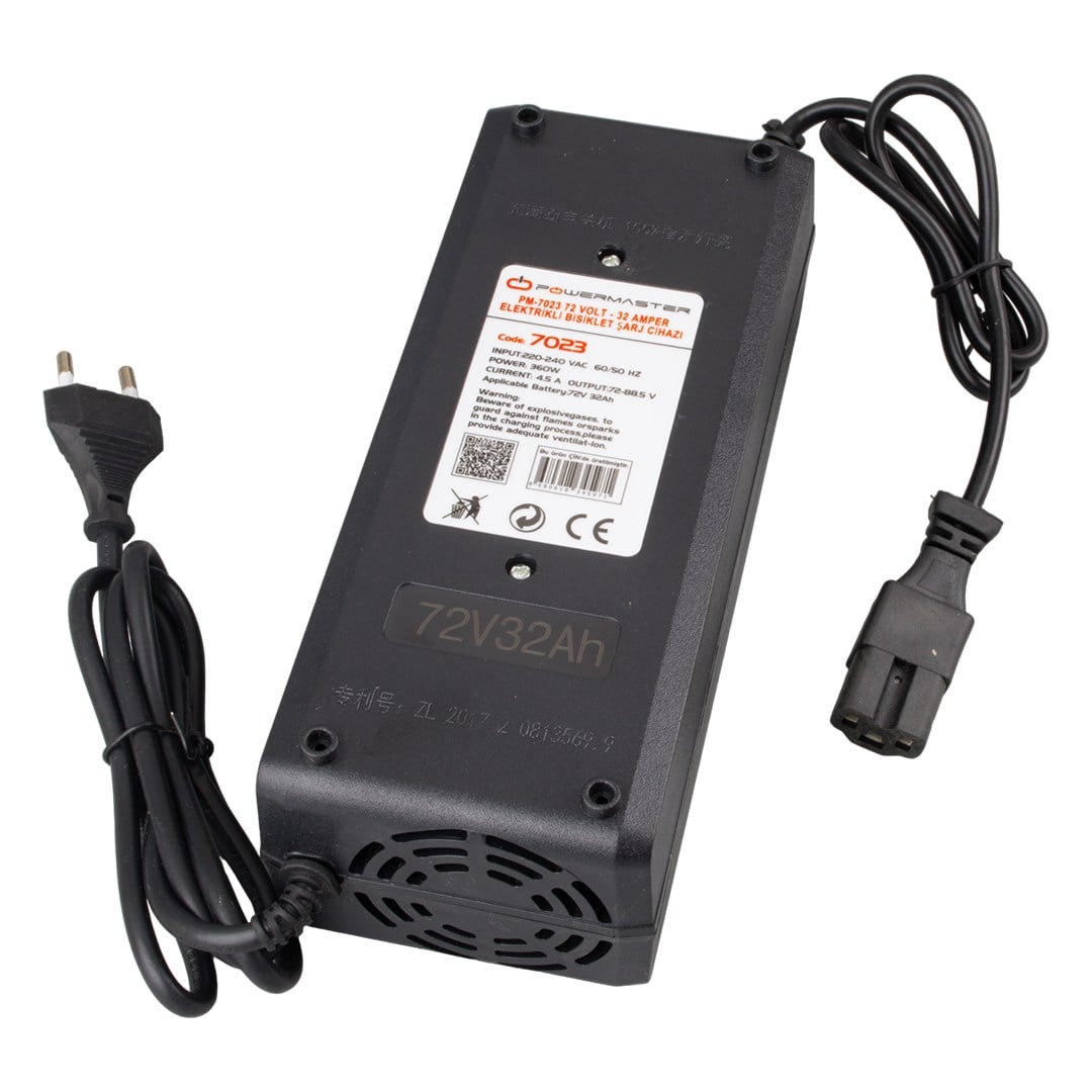 POWERMASTER PM-7023 72 VOLT - 32 AMPER ELEKTRİKLİ BİSİKLET ŞARJ CİHAZI
