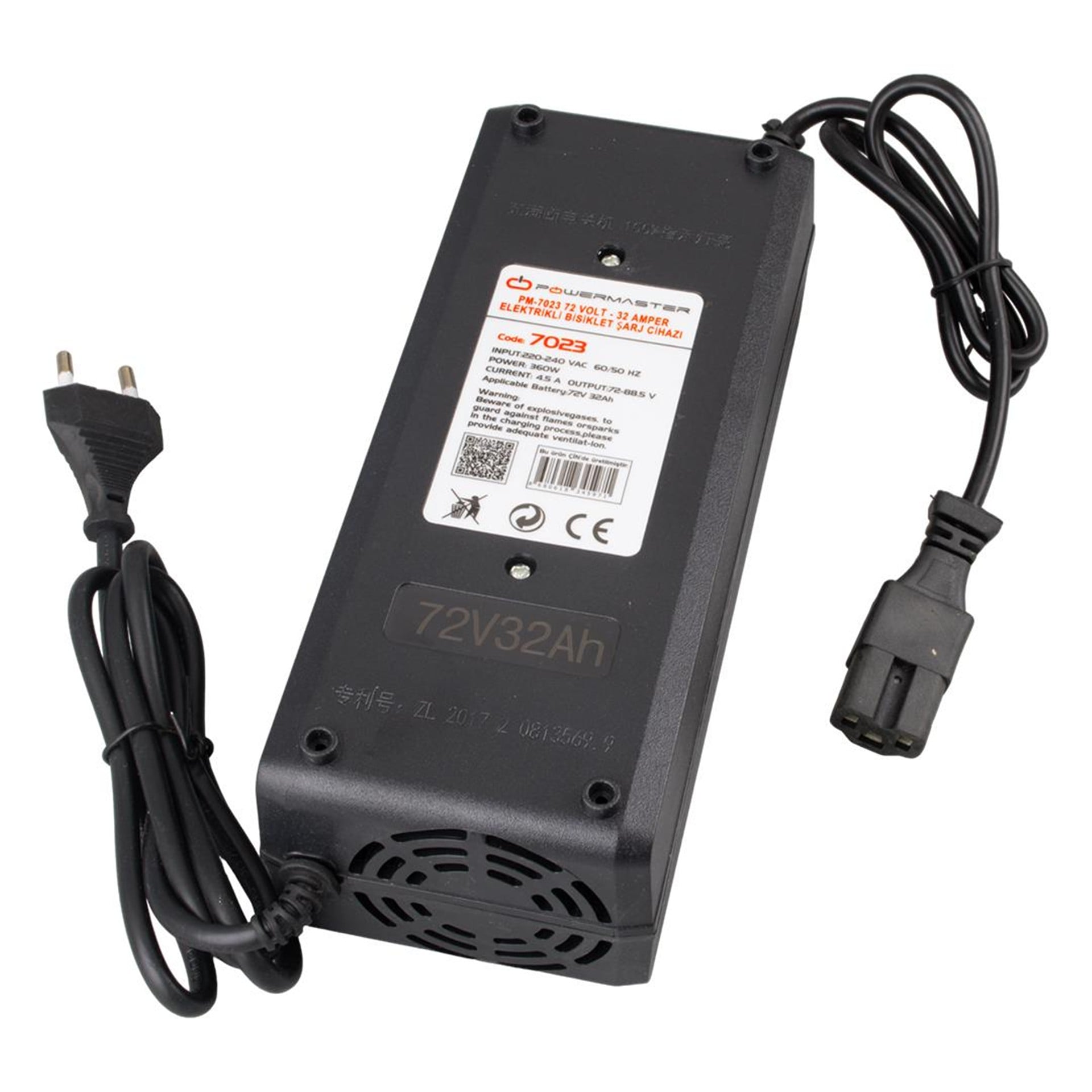 Powermaster Powermaster PM-7023 72 Volt - 32 Amper Elektrikli Bisiklet Şarj Cihazı - Elektrikli Bisiklet Şarj Cihazı