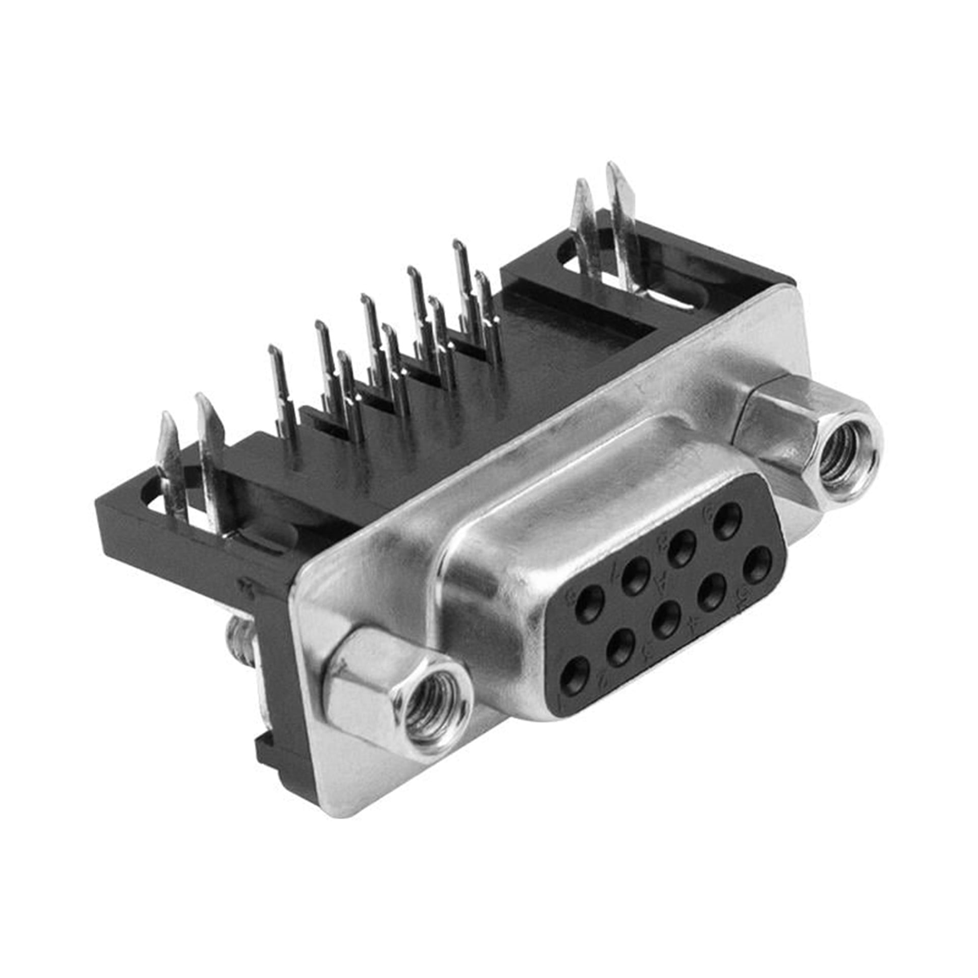Powermaster Powermaster PM-7399 9 Pin Dişi D-SUB 90 Derece Konnektör - Fiş - Jack - Şase - Buton - Konnektör
