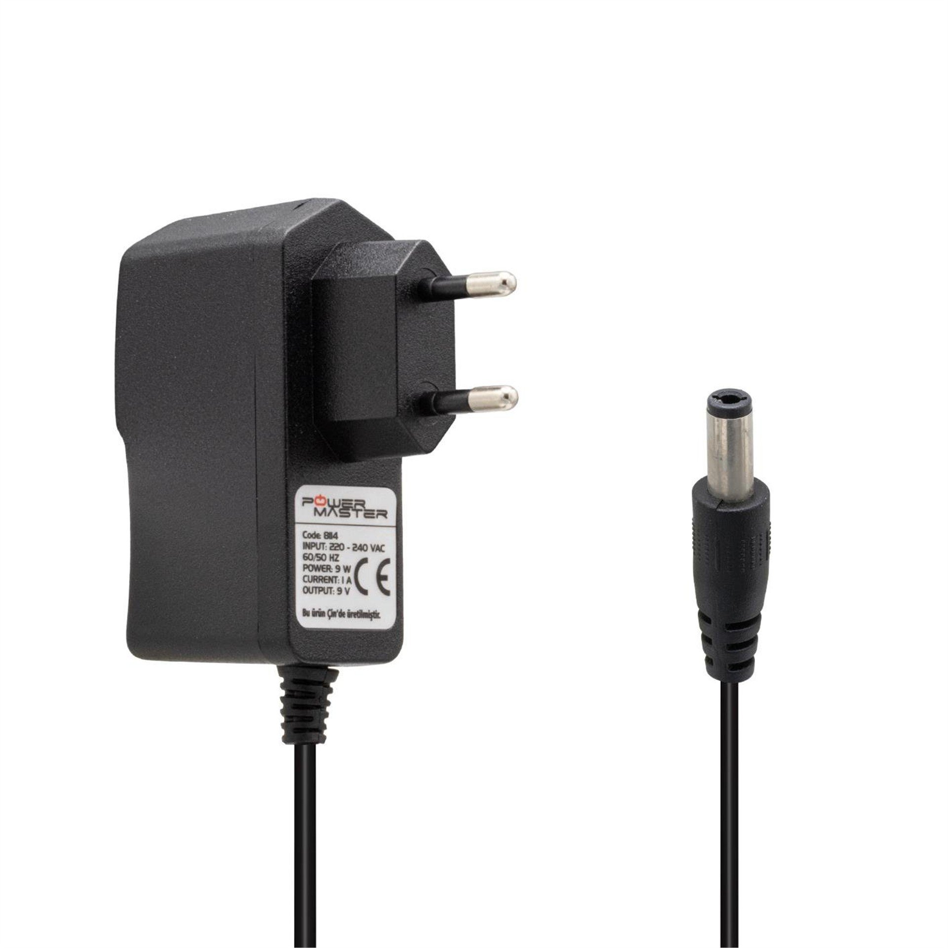 Powermaster Powermaster PM-8114 9 Volt - 1 Amper 5.5*2.5 Mm Uçlu Priz Tipi Adaptör - Adaptörler
