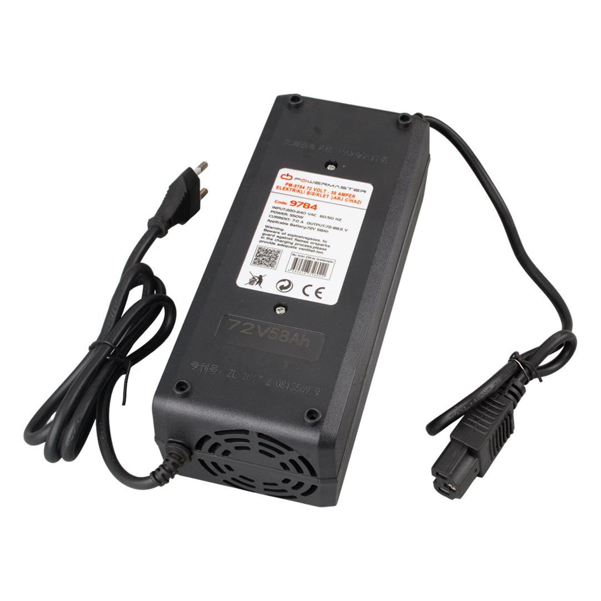 Powermaster Powermaster PM-9784 72 Volt - 58 Amper Elektrikli Bisiklet Şarj Cihazı - Elektrikli Bisiklet Şarj Cihazı