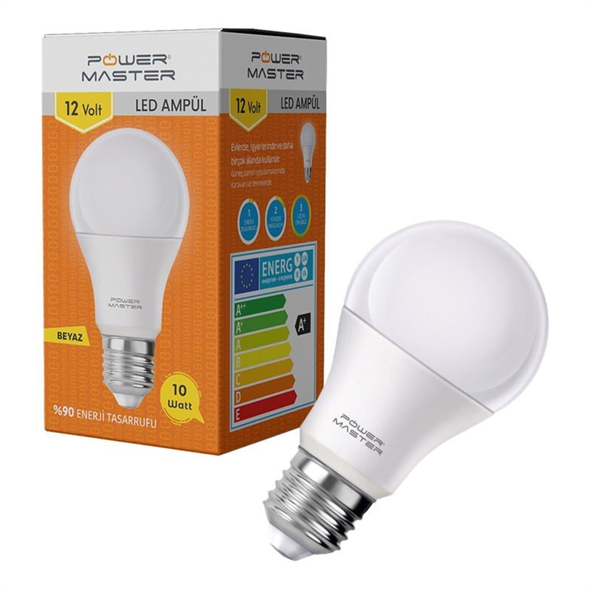 Powermaster Powermaster PMLED-12 10 Watt 12 Volt 6500K Led Ampul - Led Ampul Aydınlatma