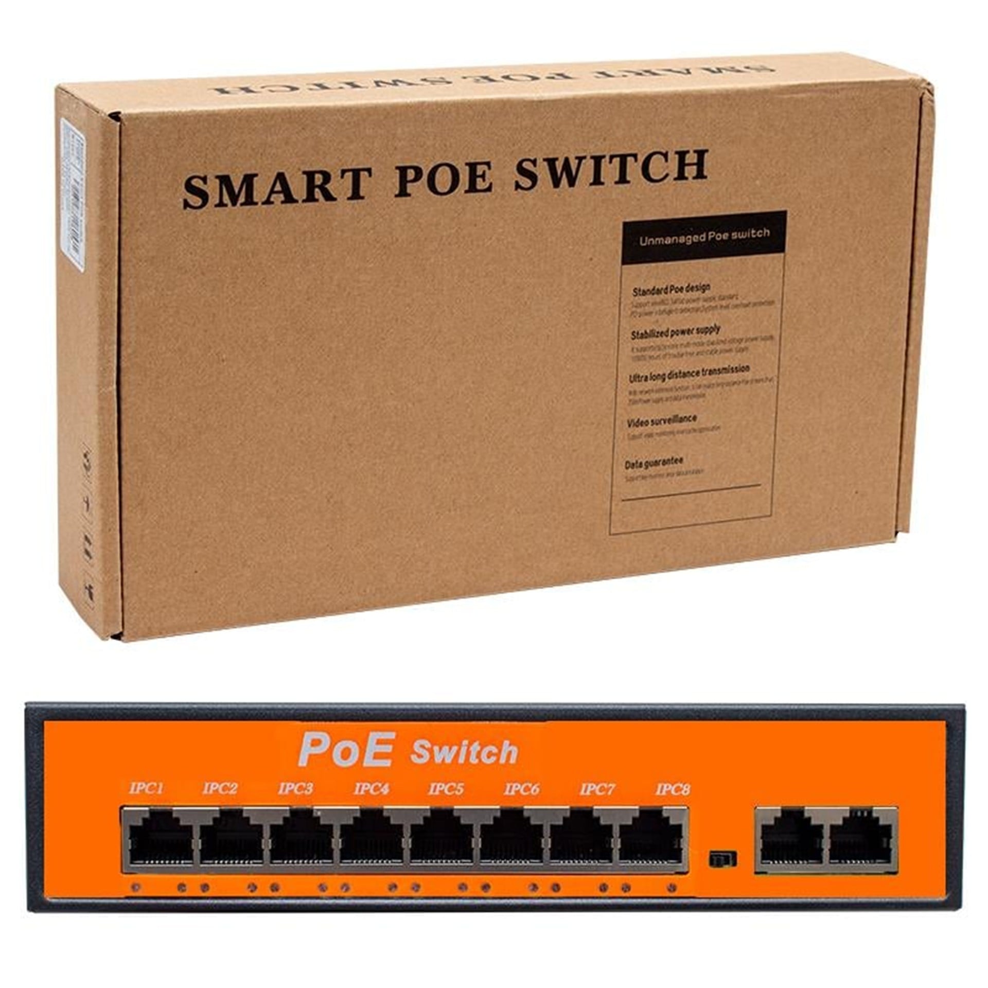 Powermaster Powermaster POE8+2 96W 10/100 MBPS Poe Ethernet Switch - Ethernet Switch