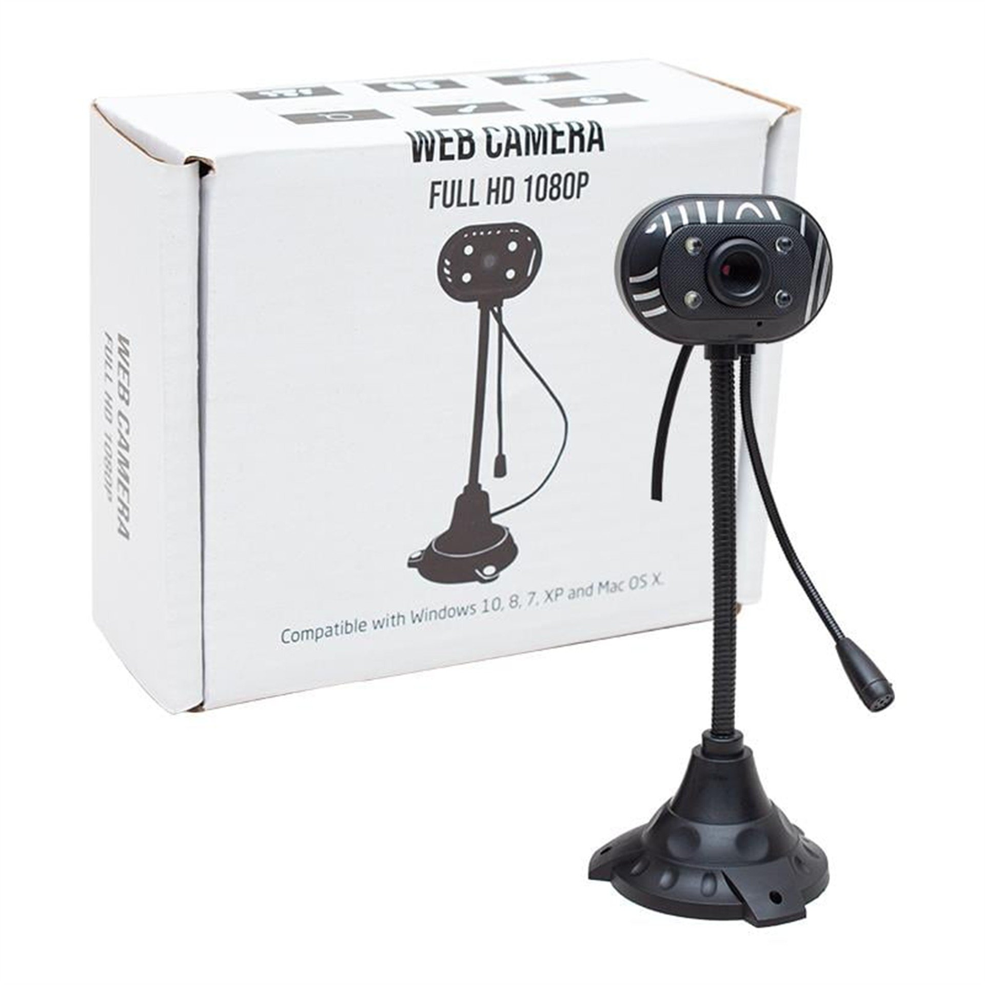 Powermaster Powermaster PWR-2967 Cmos Sensörlü 4 Ledli Mikrofonlu 640x480P  2 MP Usb Webcam Pc Kamera - Web Kamera