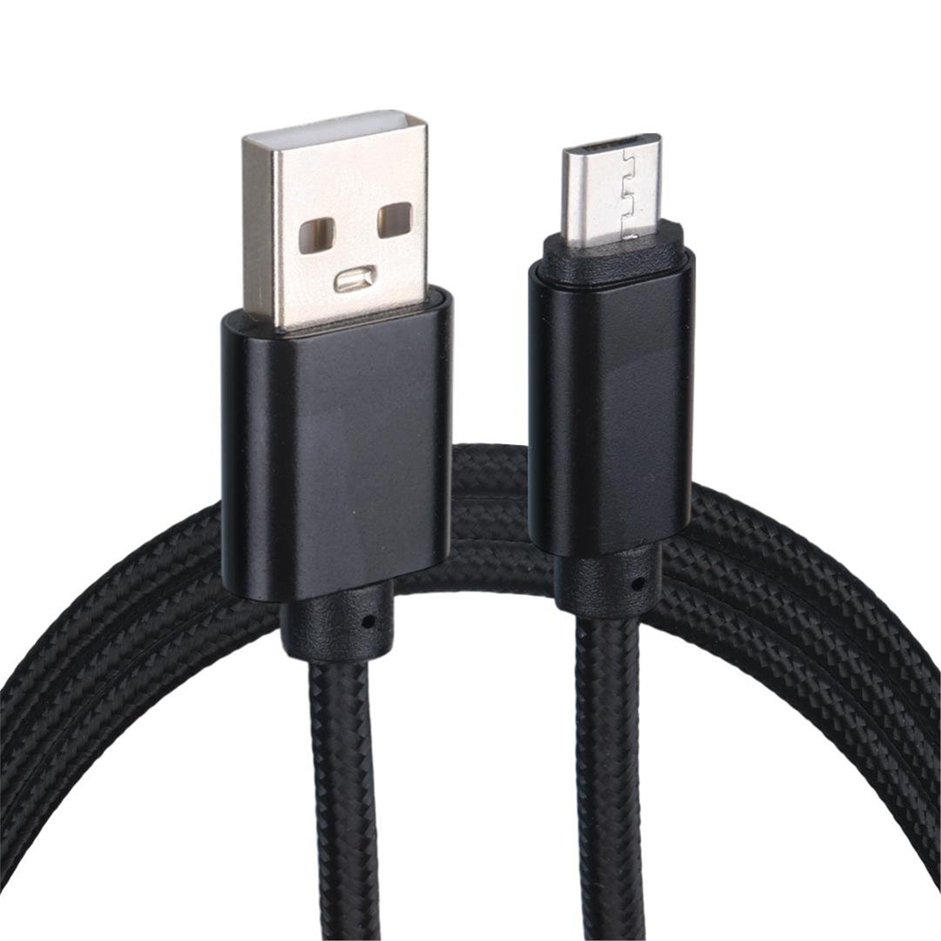 Powermaster PowerMaster S3-S4 Samsung Micro USB Şarj Ve Data Kablosu 1 Metre Örgülü Siyah - Data-Şarj Kabloları