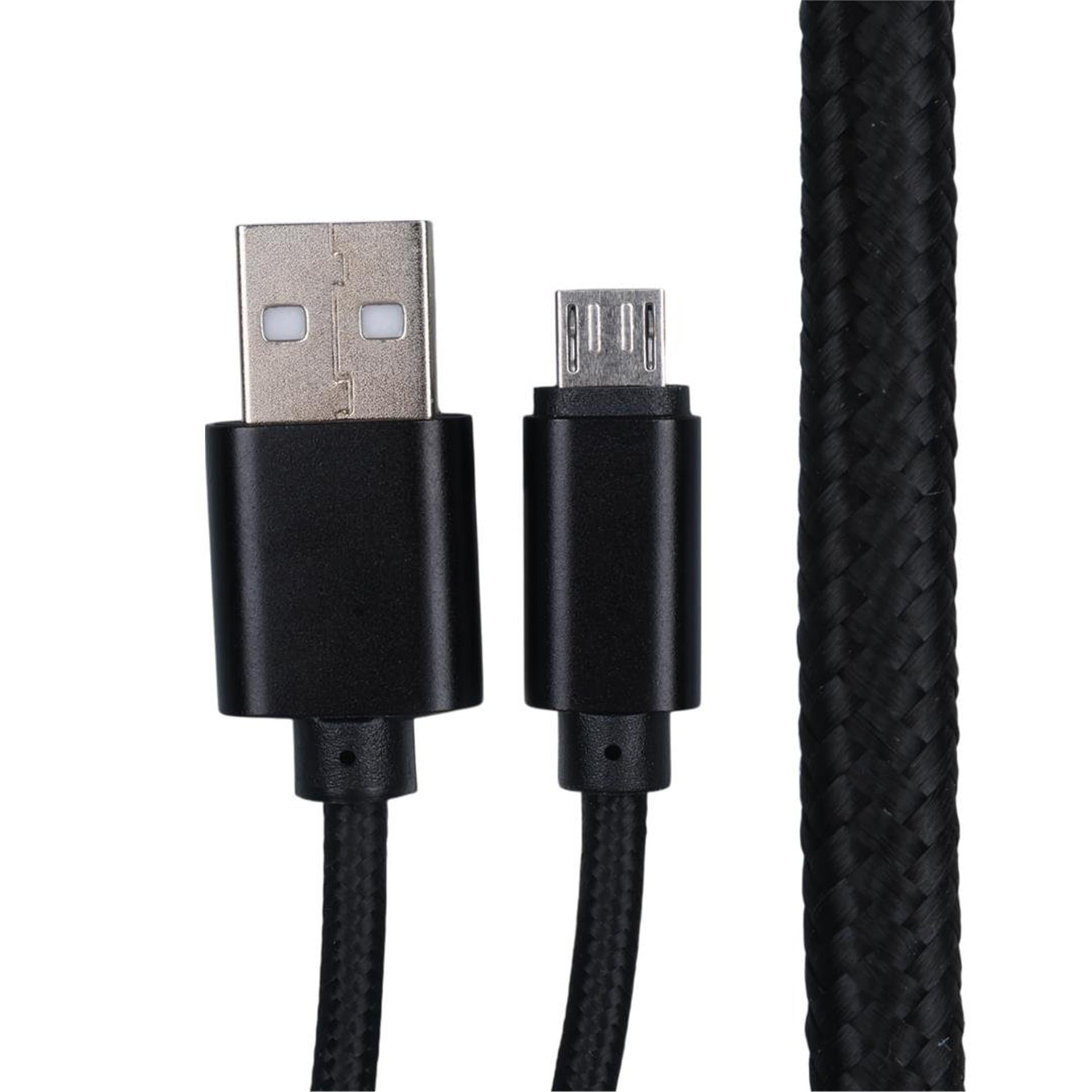 Powermaster PowerMaster S3-S4 Samsung Micro USB Şarj Ve Data Kablosu 1 Metre Örgülü Siyah - Data-Şarj Kabloları