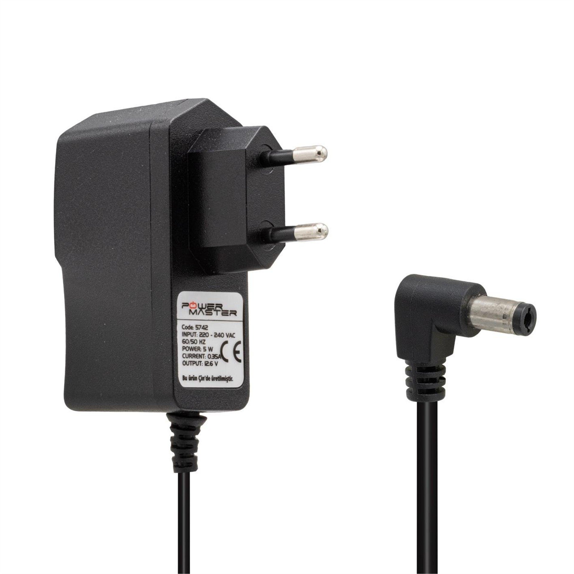 Powermaster Powermaster Senao PM-5742 12.6 Volt - 0.35 Amper 5.5*2.5 Mm Uçlu Plastik Kasa Priz Tipi Adaptör - Adaptörler
