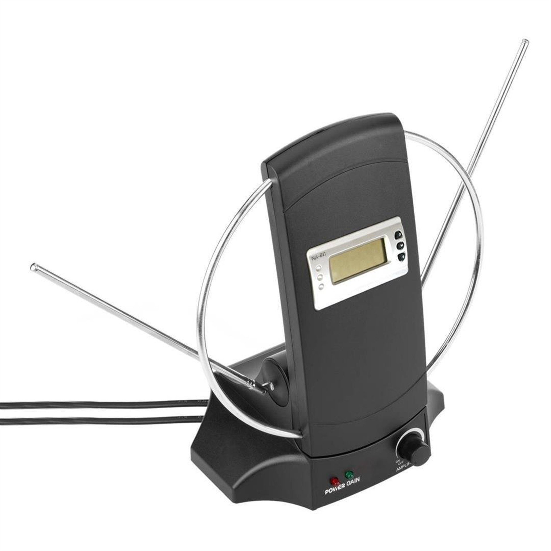 Powermaster Powermaster SG-029A Saatli UHF-VHF TV Üstü Anten İç Mekan TV Anteni - Tv Üstü Antenler