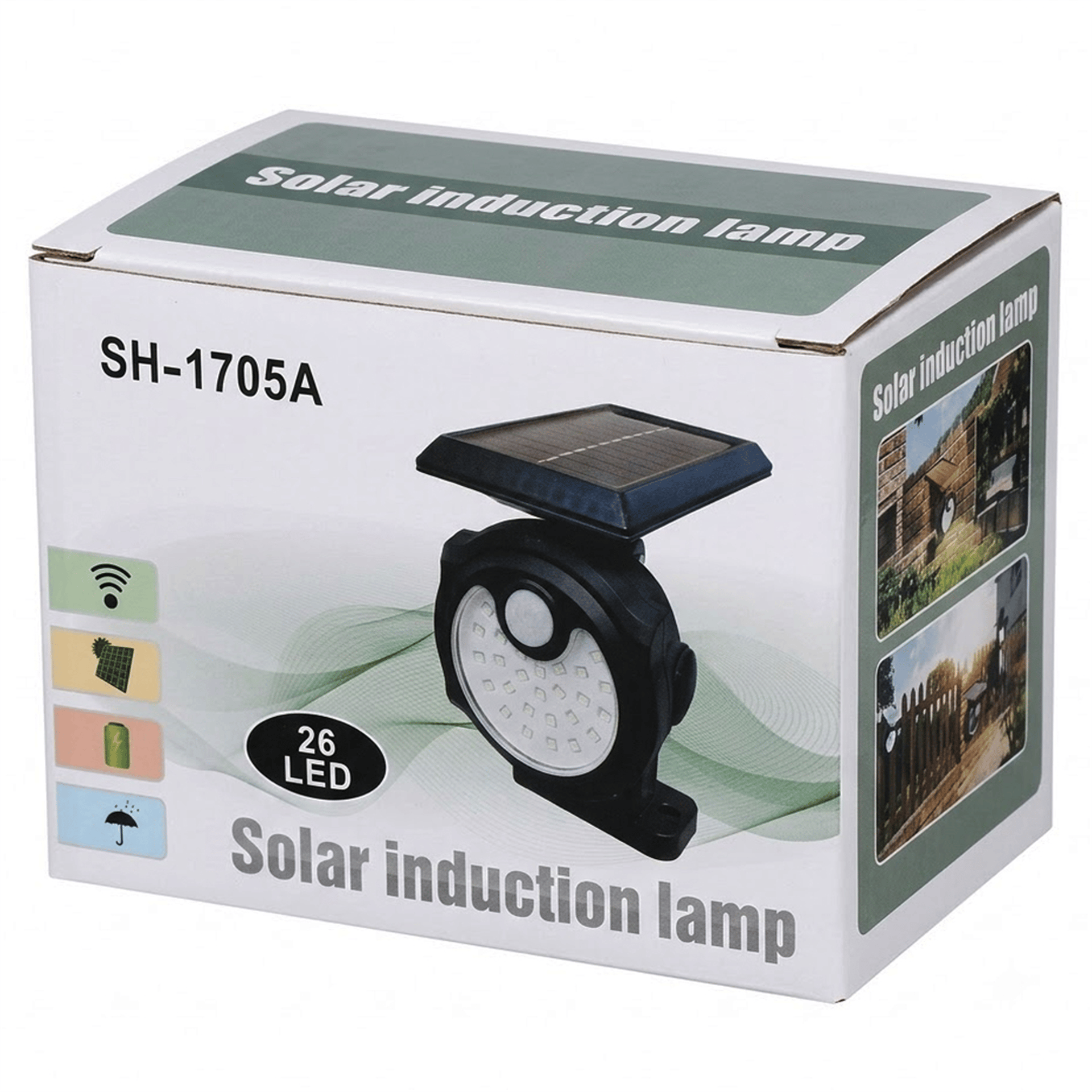 Powermaster Powermaster SH-1705A 26 Ledli Sensörlü 3 Modlu Solar İndiksiyon Duvar Lambası - Ledli Lambalar