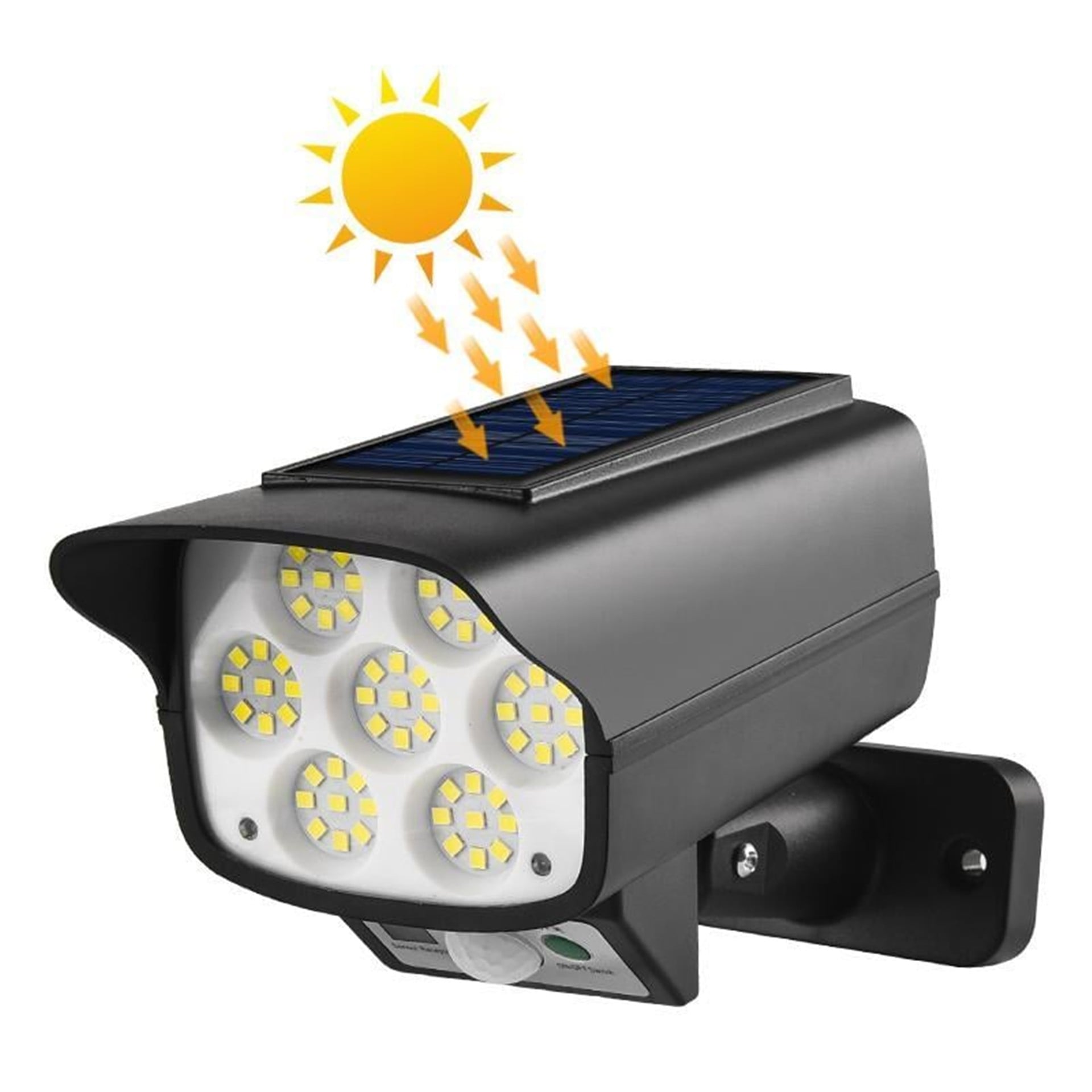 Powermaster Powermaster SH-863A Kamera Görünümlü Hareket Sensörlü 63 Ledli Solar Lamba - Ledli Lambalar