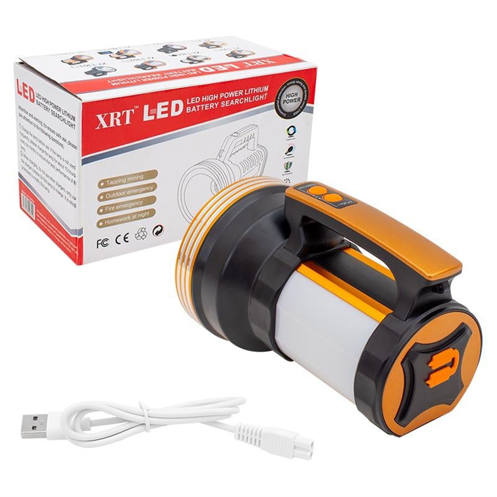 Powermaster Powermaster Solar Panelli Şarjlı Ledli 3+3 Kademeli  El Feneri XJ-1301 - Fener ve Işıldaklar