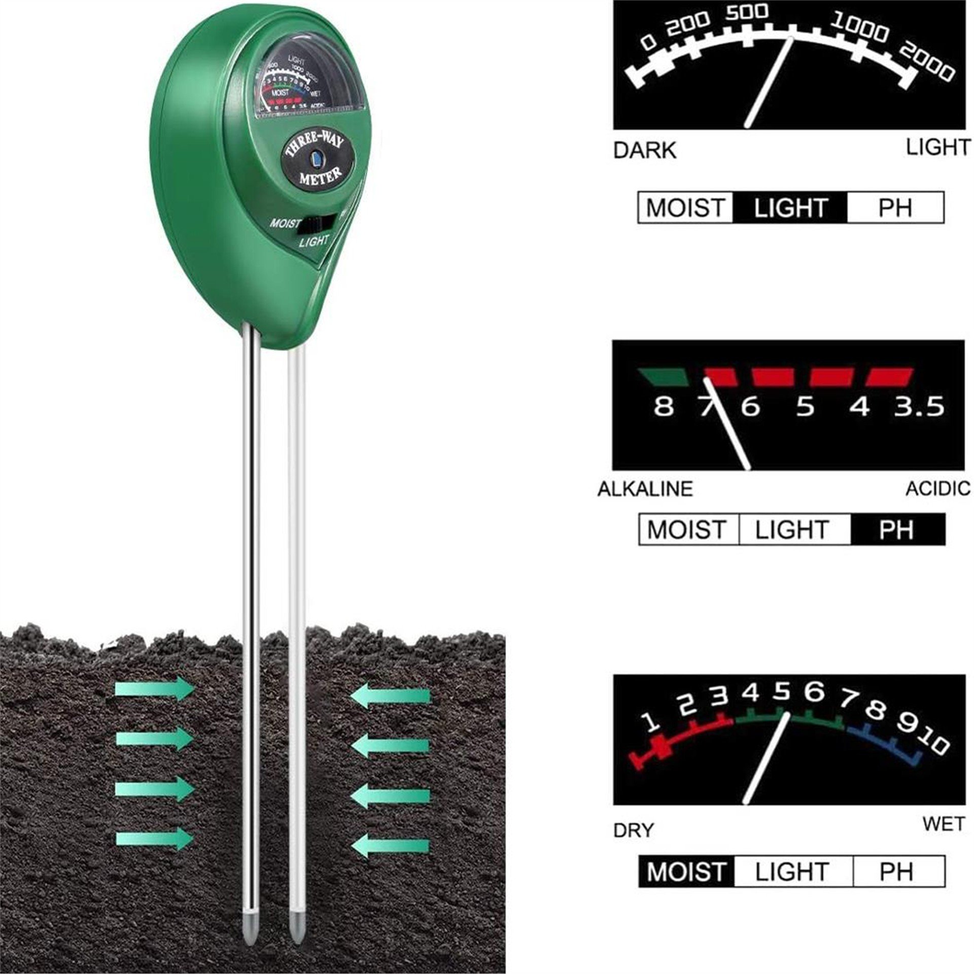 Powermaster Powermaster ST-01 3 In 1 Toprak Test Cihazı - Ölçü Aletleri