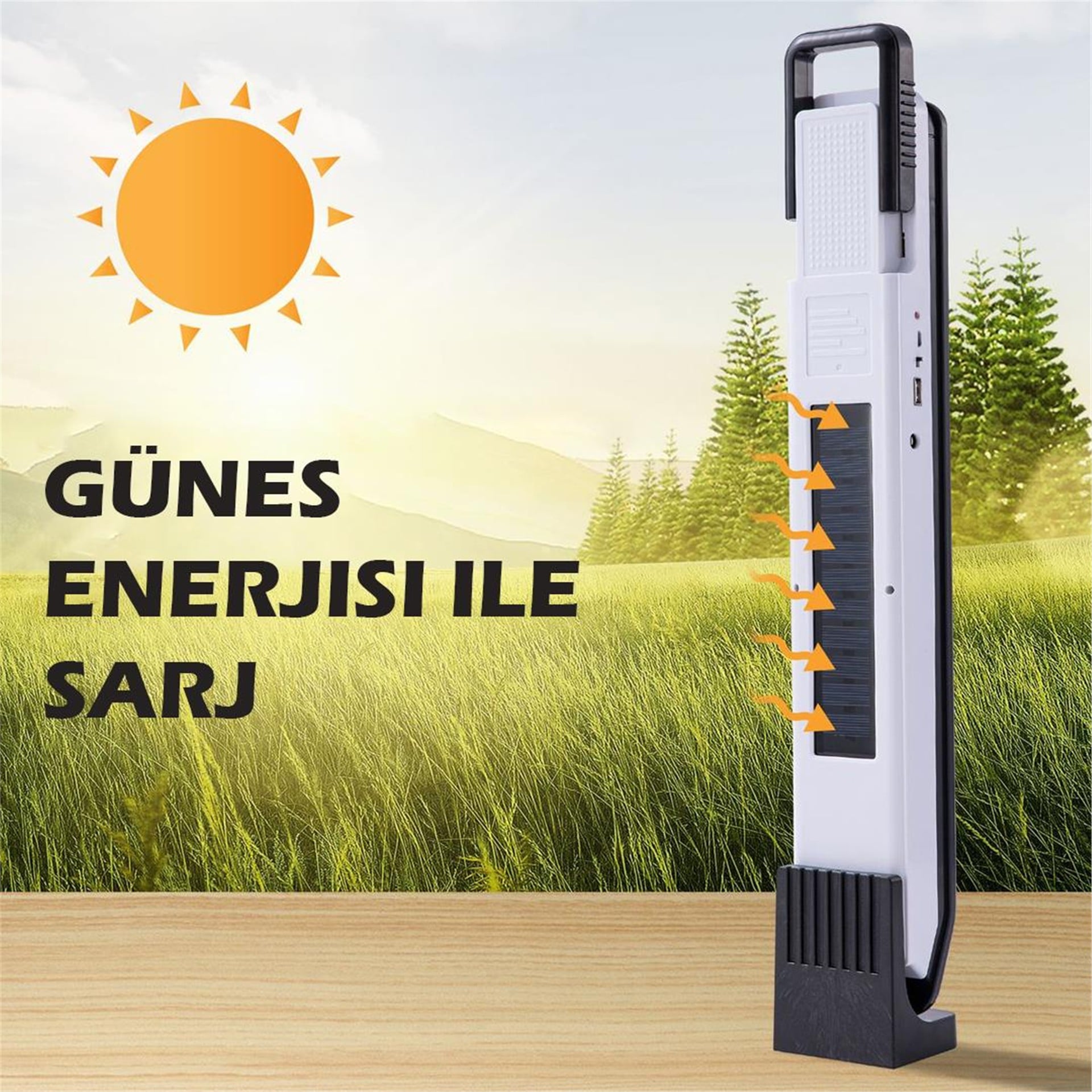 Powermaster Powermaster T2 57 Ledli Solar Ve Powerbank Özellikli Işıldak - Fener ve Işıldaklar