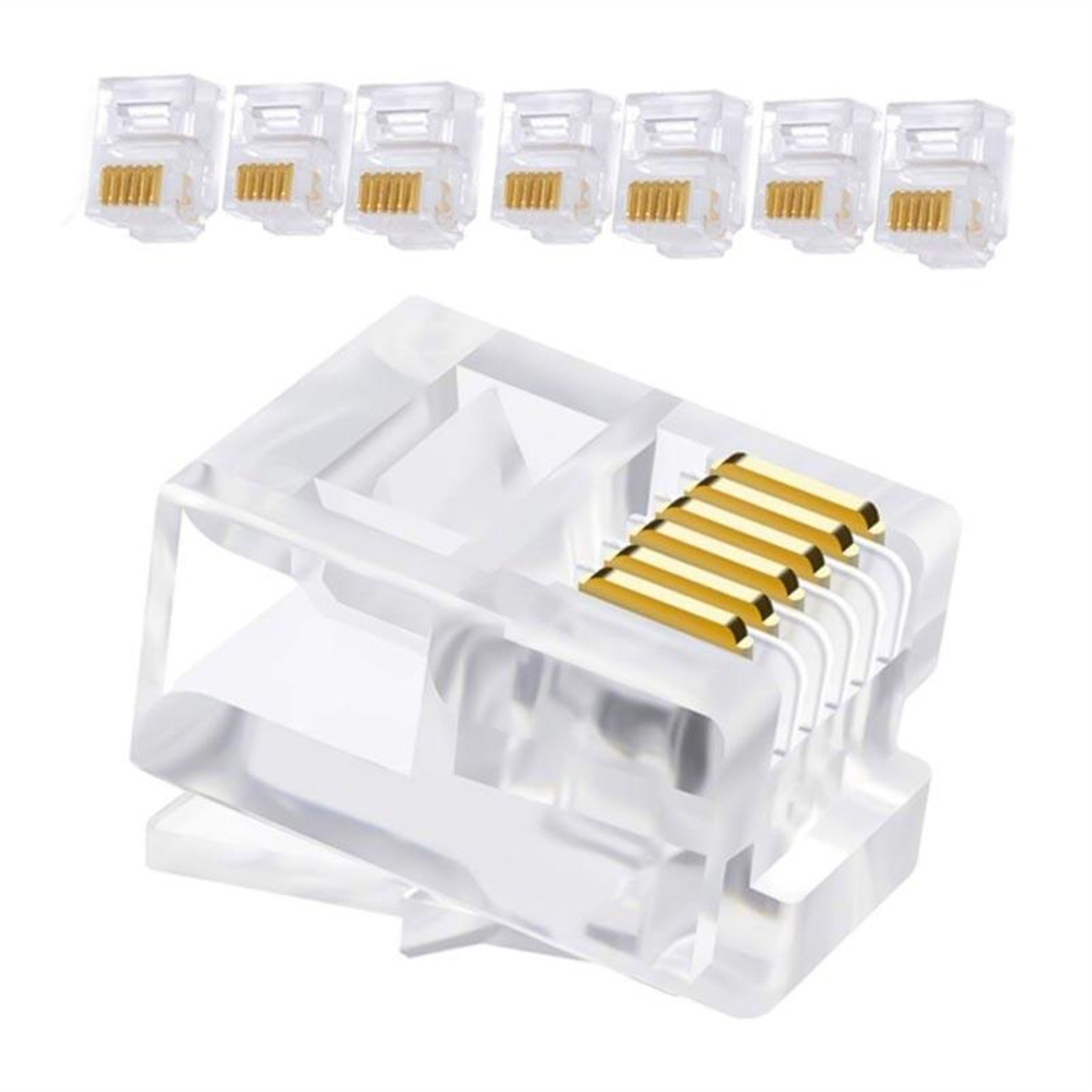 Powermaster PowerMaster Telefon Soketi 6P/6C (100'lü Paket) - Fiş - Jack - Şase
