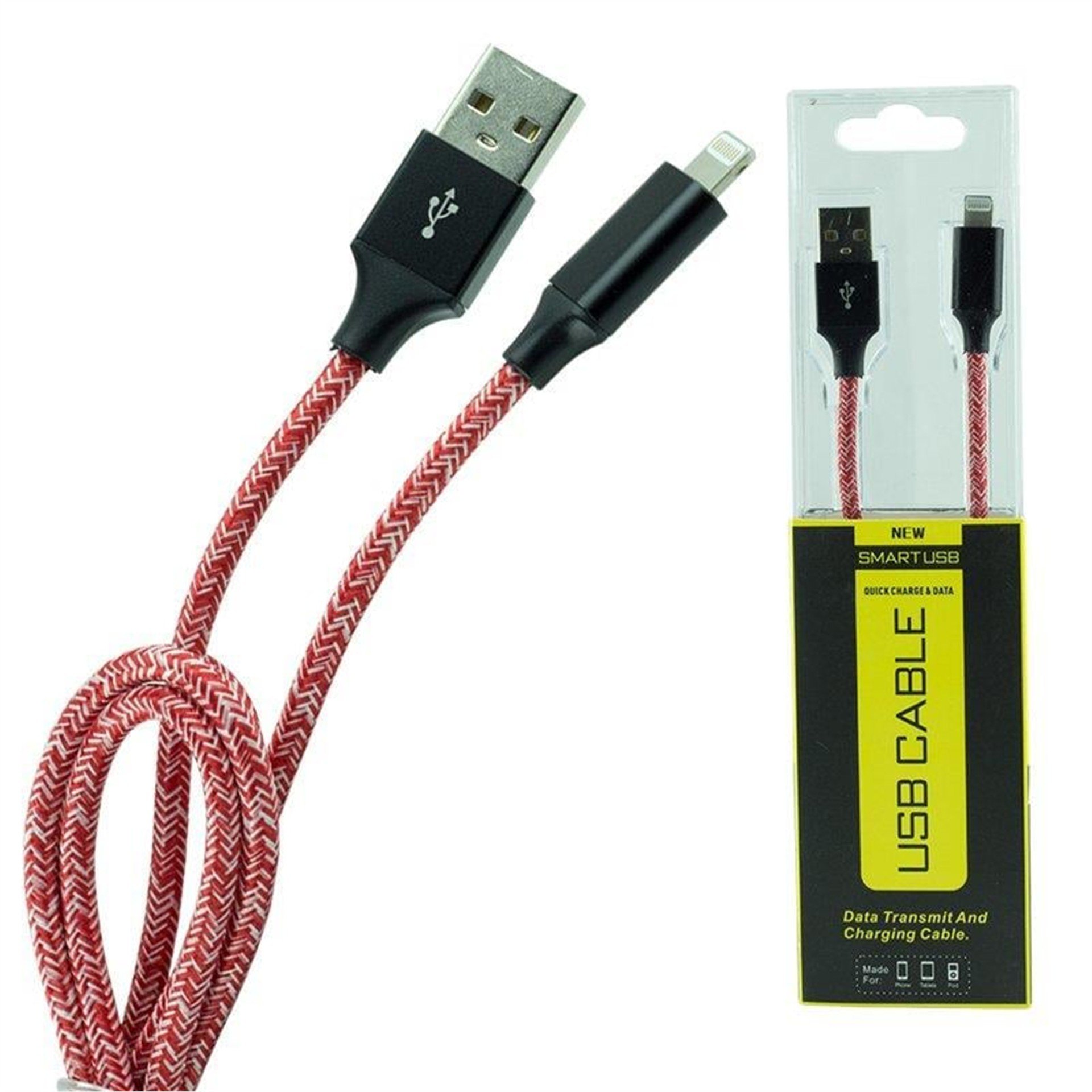 Powermaster Powermaster Usb To iP 7 Lightning Örgülü  Kablo - Data-Şarj Kabloları