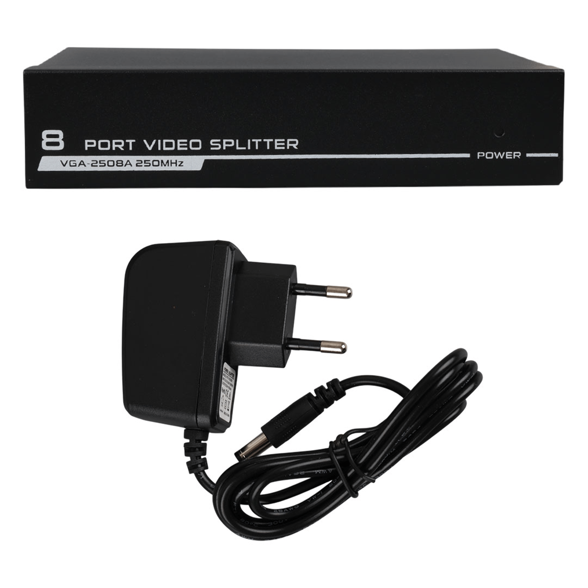 Narita Powermaster VGA-2508A 250 MHz 8 Port 1920x1440 Destekli VGA Video Splitter Dağıtıcı 9 V Adaptörlü - Vga Dağıtıcı
