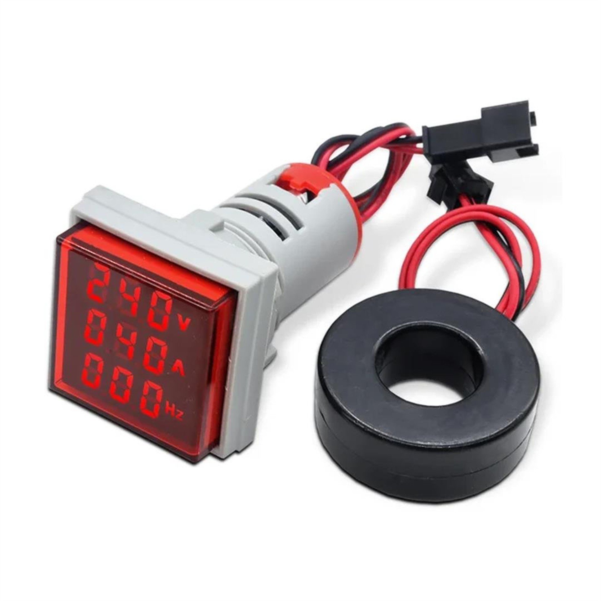 Powermaster Powermaster Voltampermetre 50-500V 0-100A AC Kare Kırmızı (AD22-22VAS) - Ölçü Aletleri