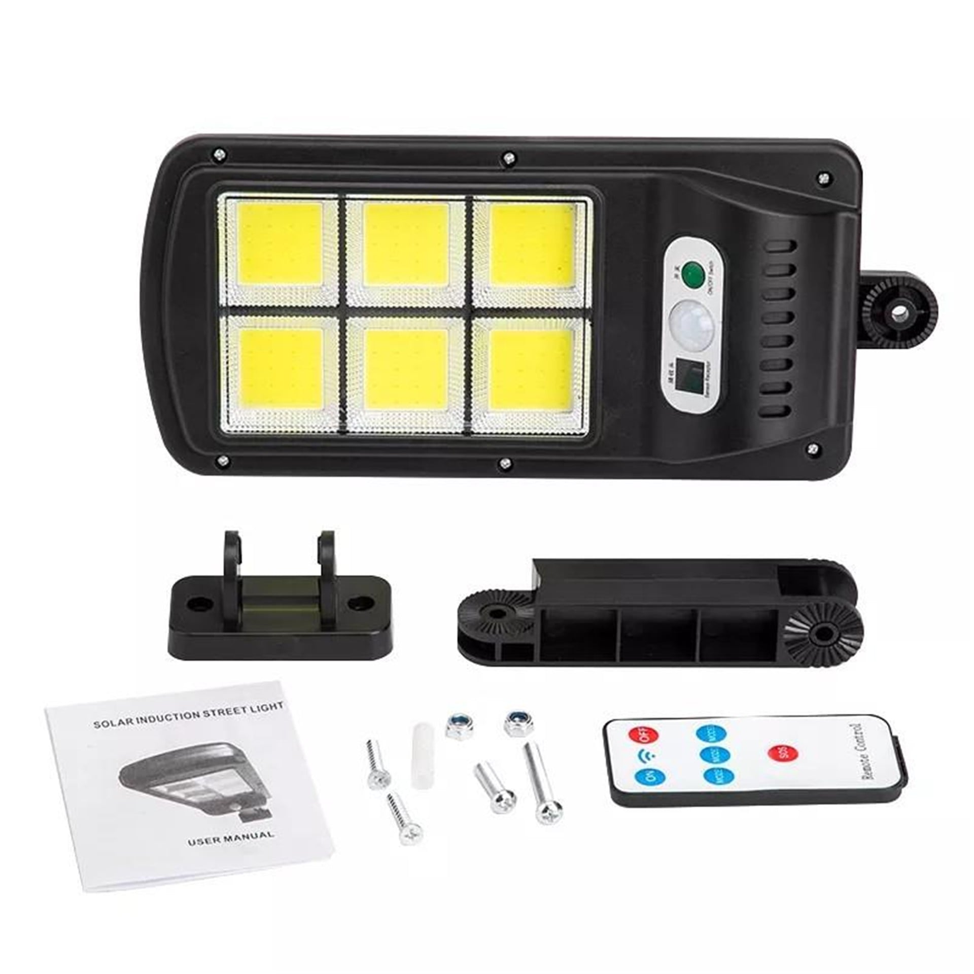 Powermaster Powermaster W756-6 Hareket Sensörlü 3 Modlu Uzaktan Kumandalı 6 Cob Ledli Solar Lamba - Ledli Lambalar