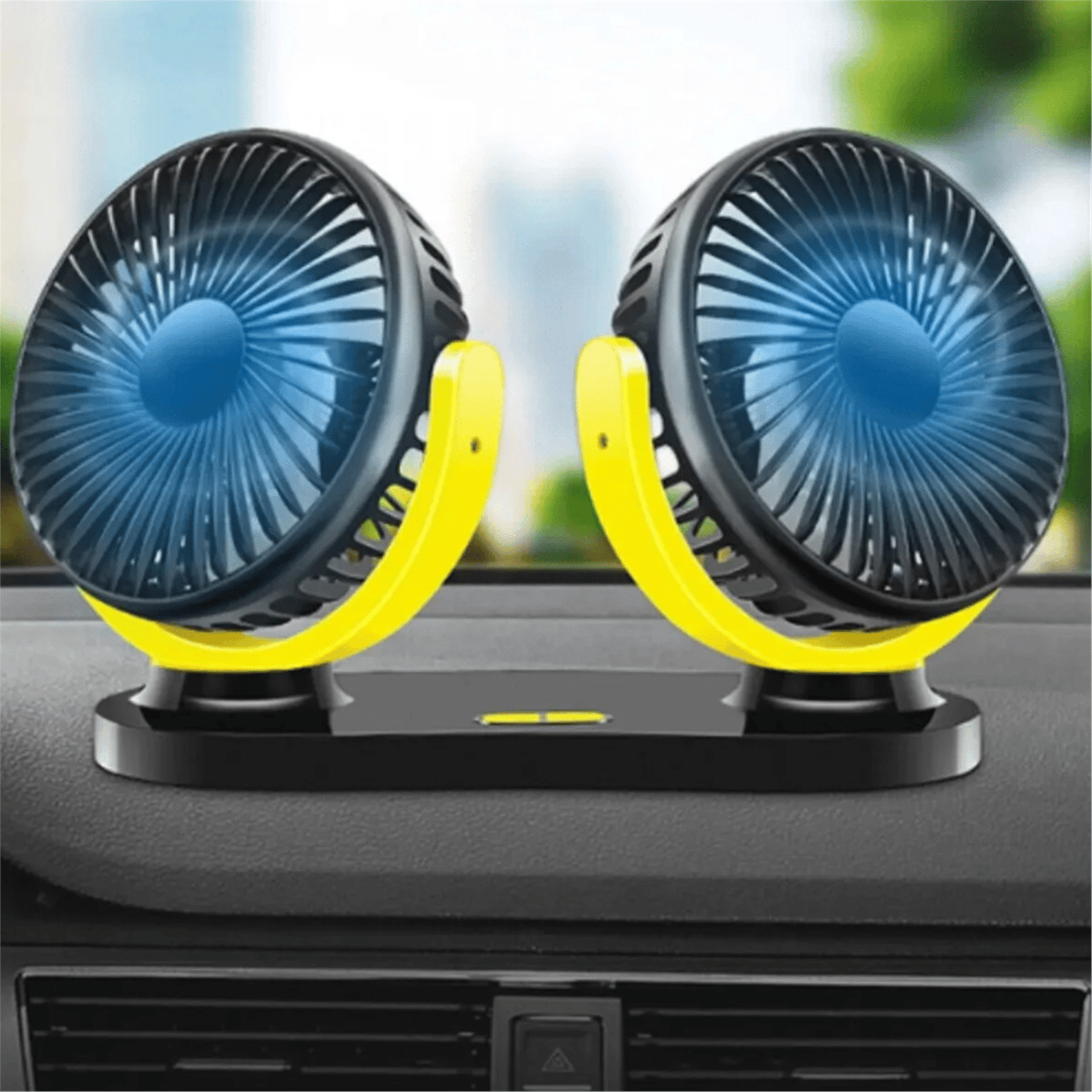 Reyonex POWERMASTER X916 12 VOLT DC USB GİRİŞLİ MASAÜSTÜ 2’Lİ PLASTİK EV-OFİS-ARAÇ FANI - Fanlar
