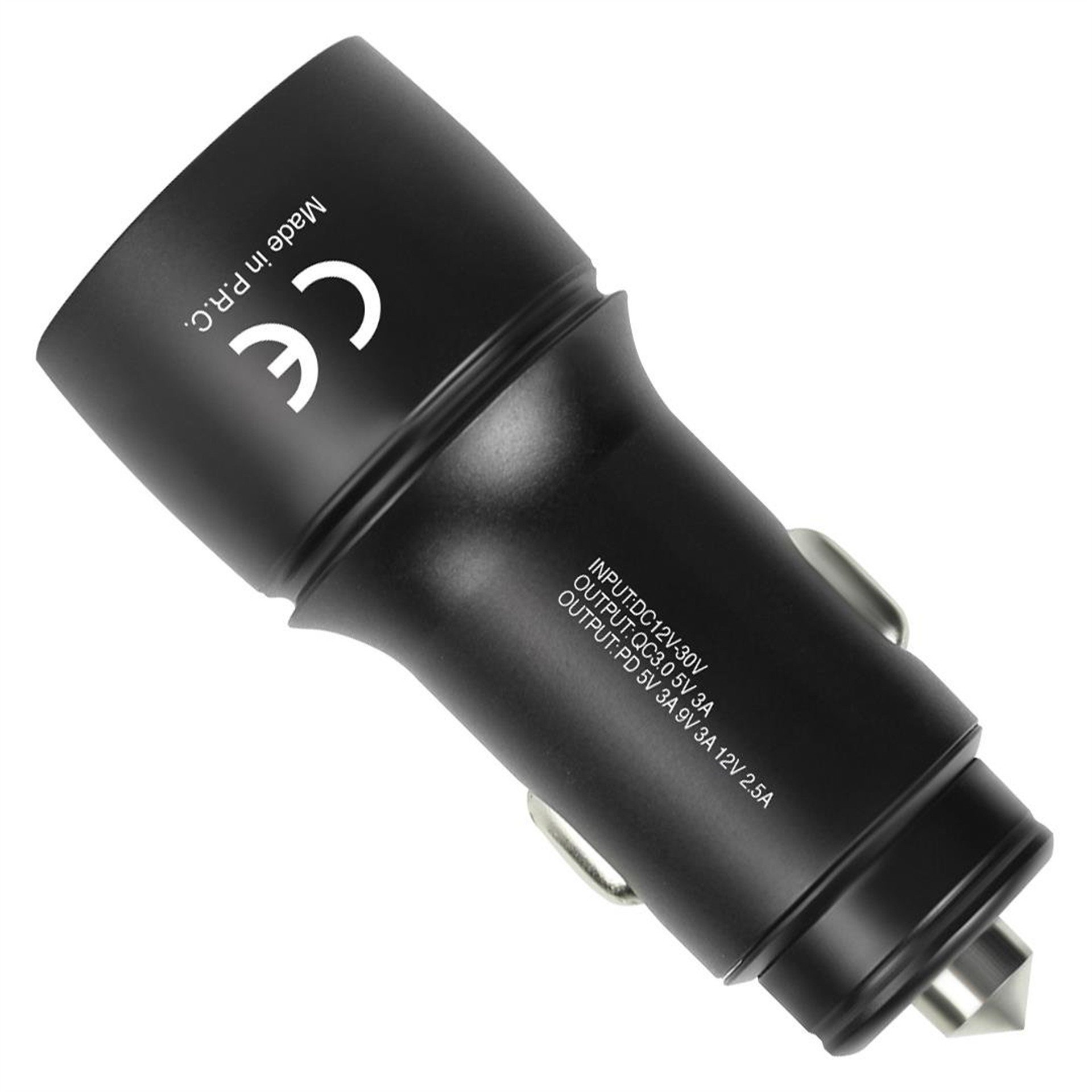 Powerway Powerway CC36 30W PD + QC 3.0 Çift Çıkışlı Metal Araç Çakmaklık Hızlı Şarj Kablolu Set - Şarj Cihazları
