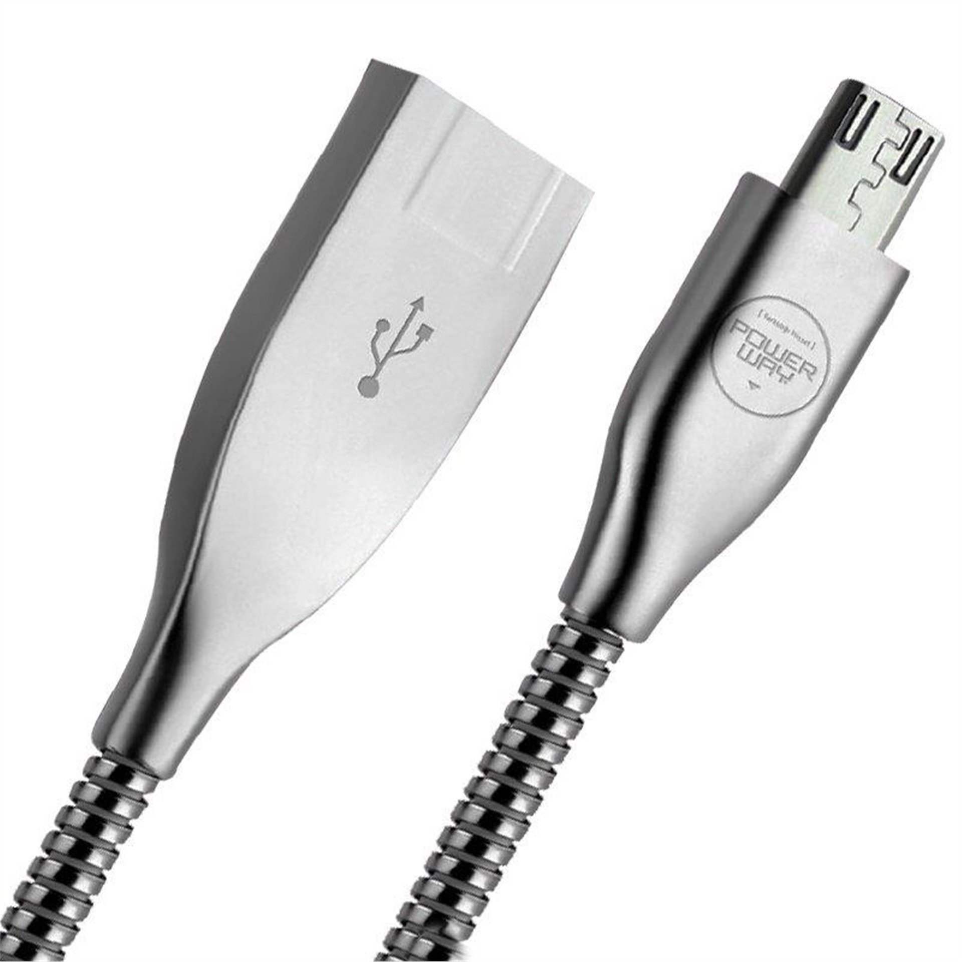 Powerway Powerway CX-01 Micro Usb Metal Şarj Data Kablosu - Data-Şarj Kabloları