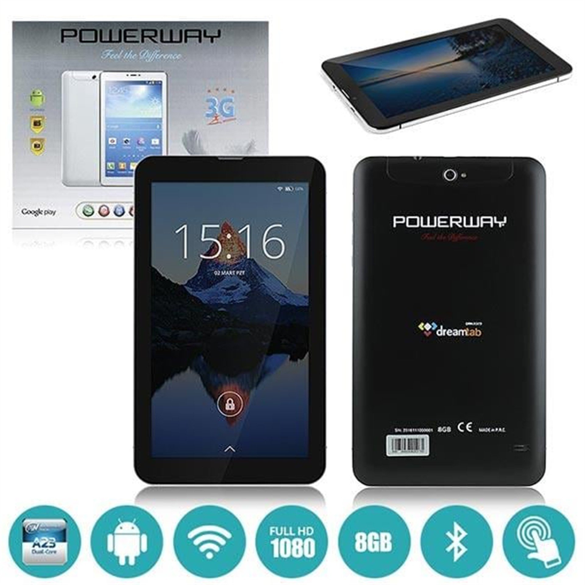 Powerway Powerway Drn-X373 Dreamtab 9 Sim Kartlı 8 Gb Tablet Pc - Tablet PC