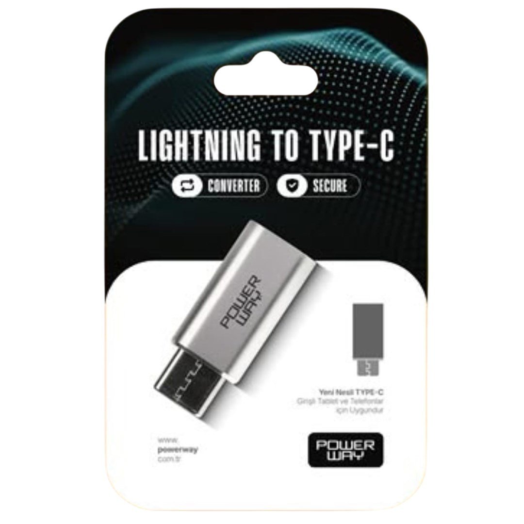 POWERWAY LIGHTNING TO TYPE-C DÖNÜŞTÜRÜCÜ