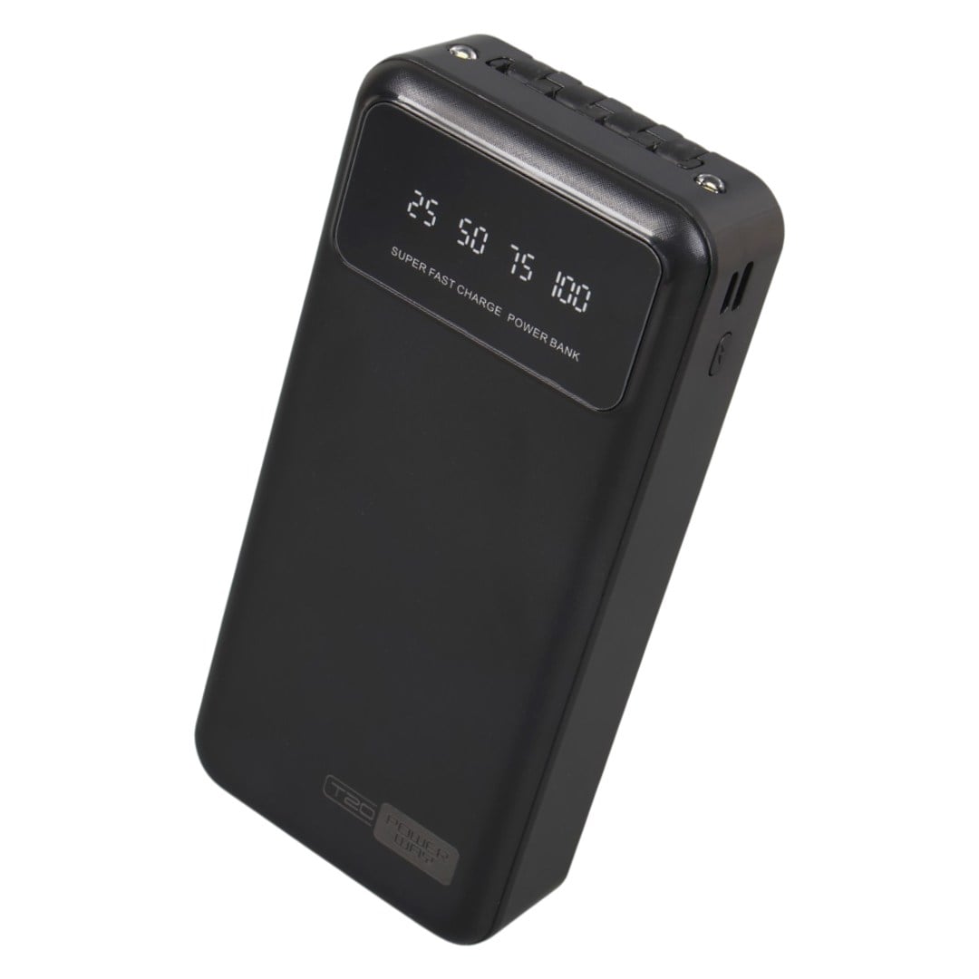 POWERWAY T20 KENDİNDEN KABLOLU DİJİTAL EKRAN 20.000 MAH SİYAH POWERBANK