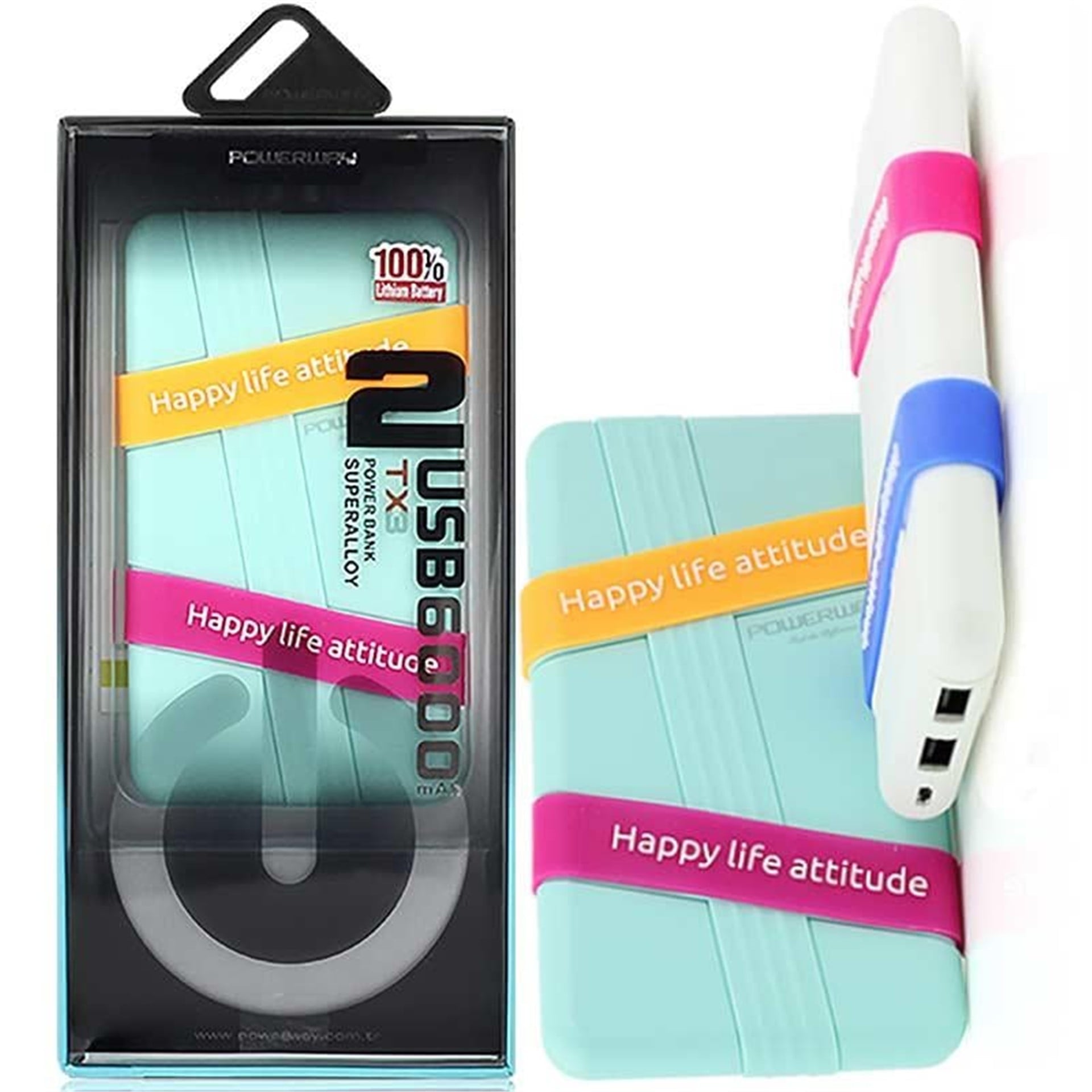 Powerway Powerway Tx3 6000 Mah Çift Usb Super Alloy Powerbank - Powerbank