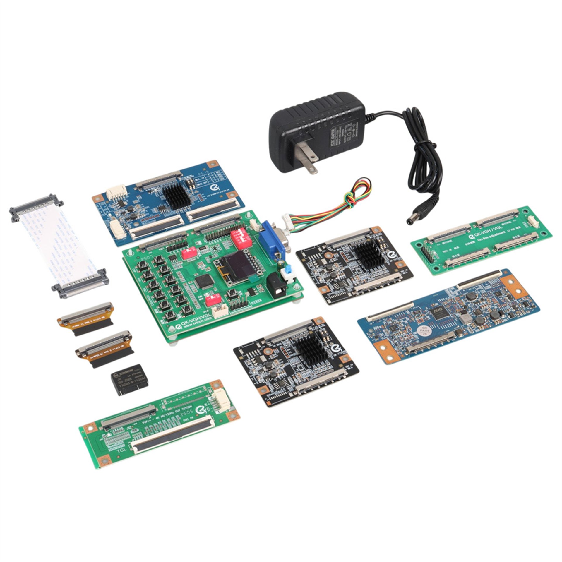 Oem QK-VGH/VGL V1.0 Voltaj Regülasyon Kartı 4K IN 2K FHD IN Panel Test Kiti - Muhtelif Elektronik Malzeme
