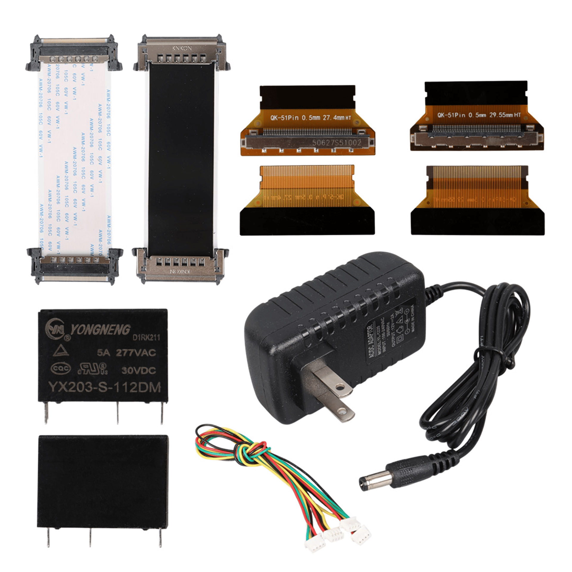 Oem QK-VGH/VGL V1.0 Voltaj Regülasyon Kartı 4K IN 2K FHD IN Panel Test Kiti - Muhtelif Elektronik Malzeme
