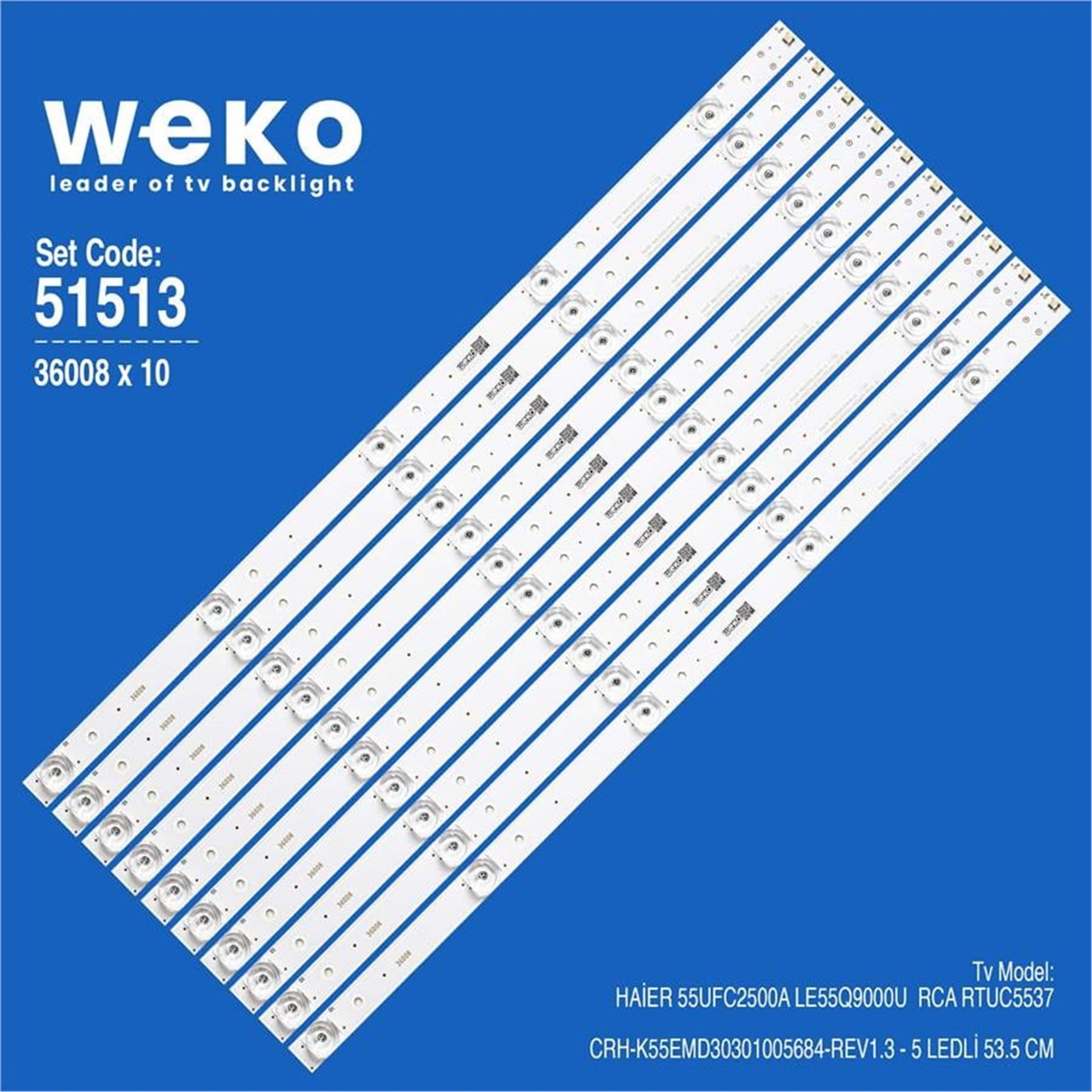 Weko Rca RTUC5537 55'' 10 Adet Tv Led Bar - Diğer Led Bar Çeşitleri