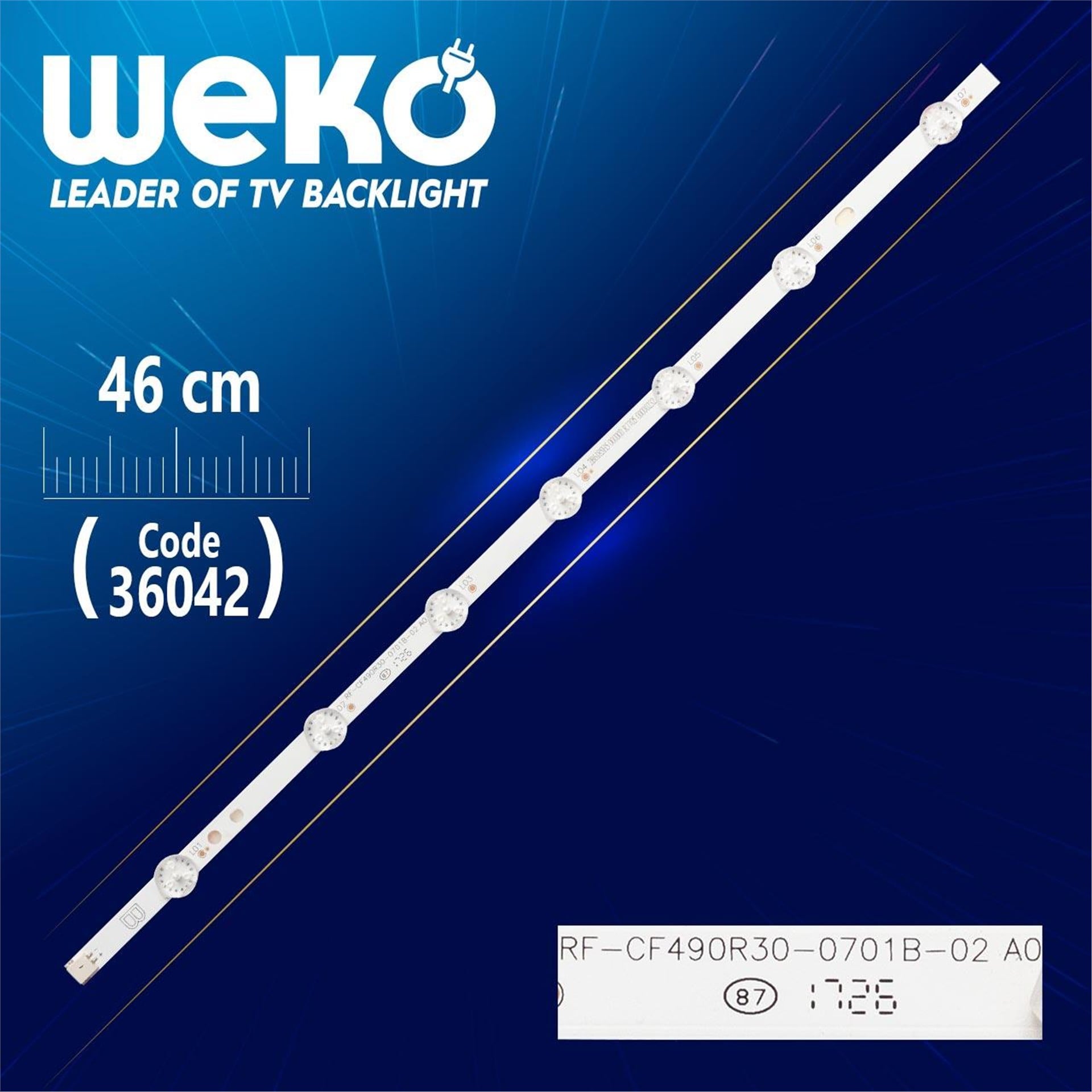 Weko RF-CF490R30-0701B-02 A0 - 7 LEDLİ - 46 CM - Tv Led Bar - Tv Led Bar